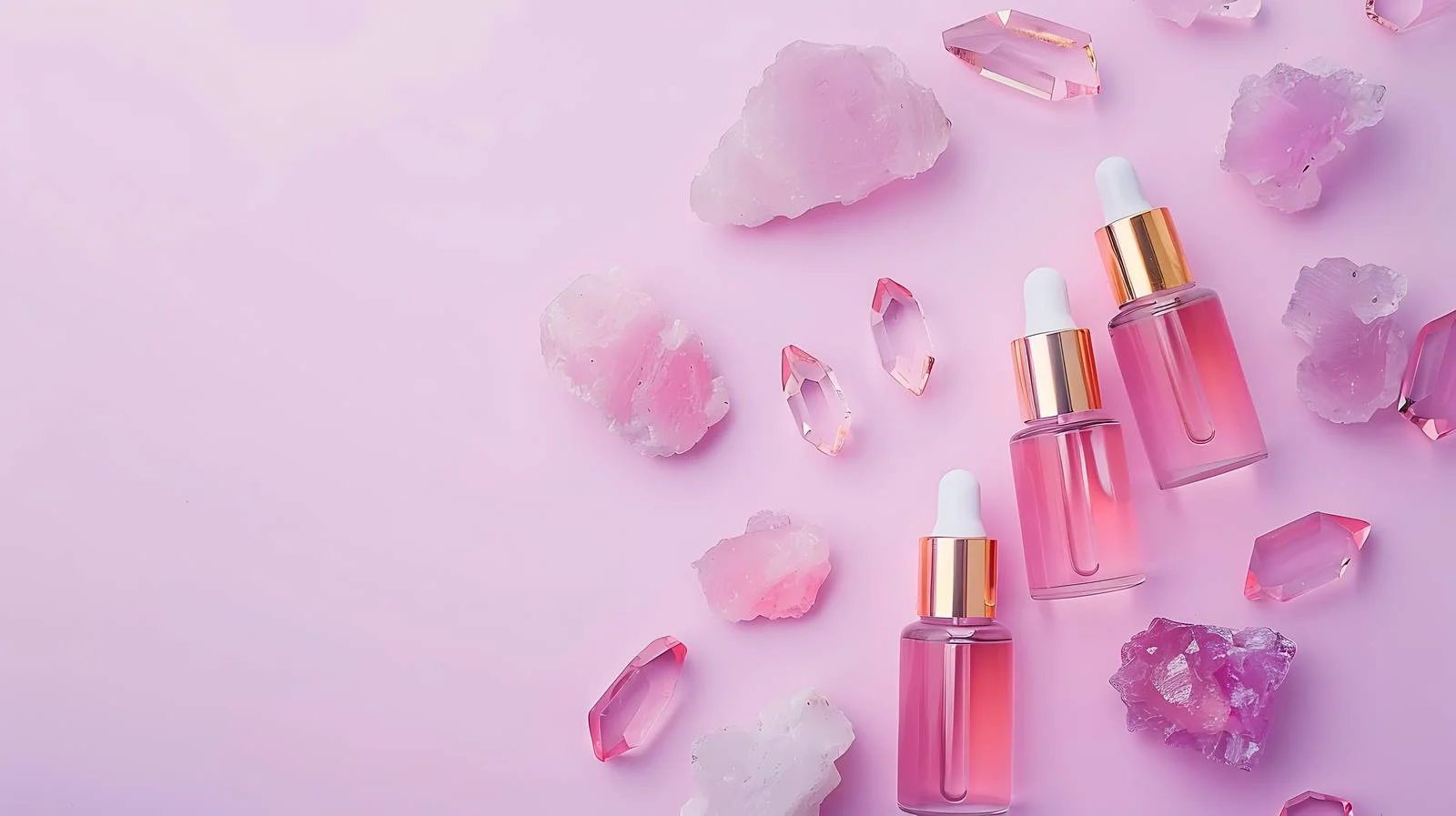 Luxury Cosmetic Oil Bottles with Stones — free download from Dotvec
