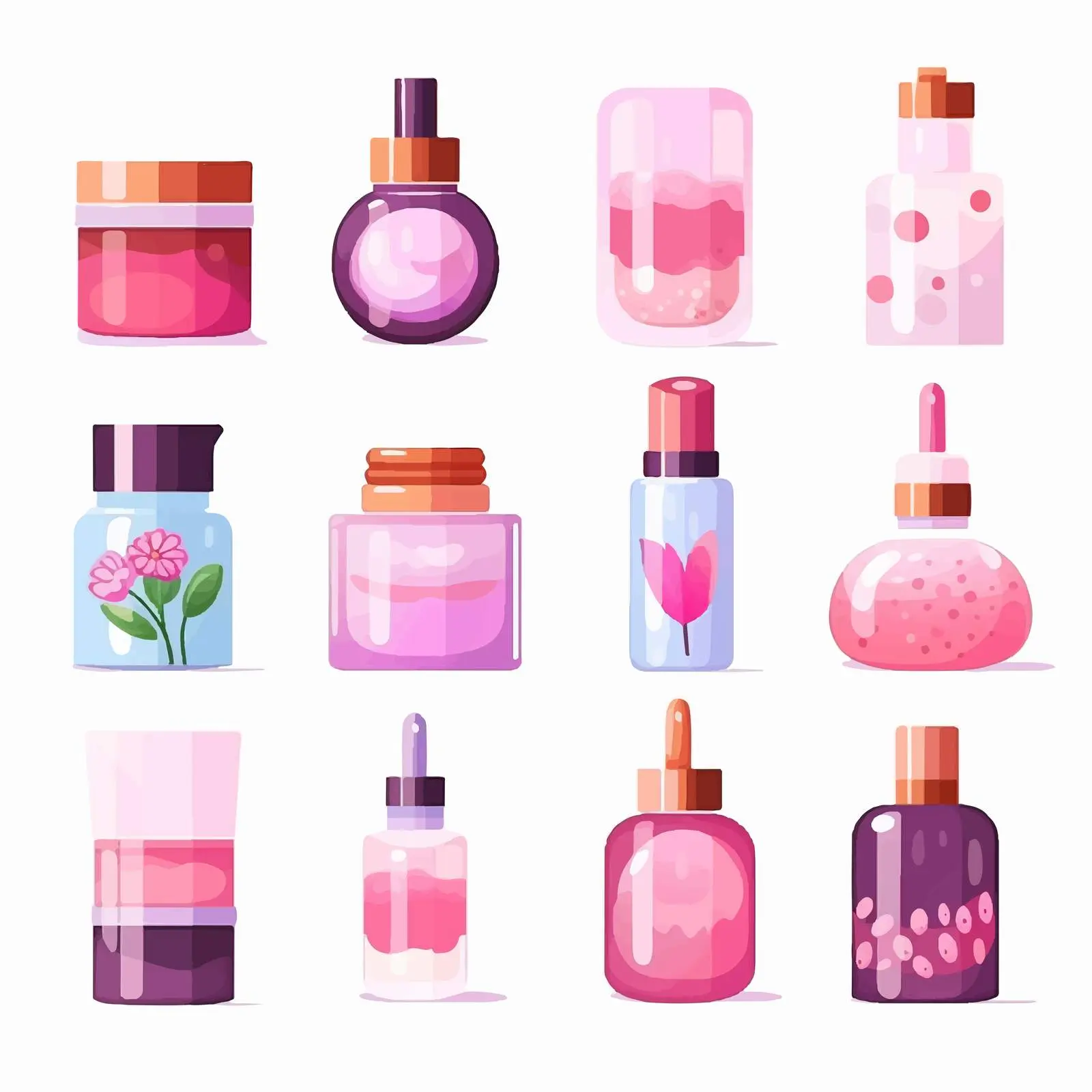 Cosmetic Product Bottles and Beauty Essences — free download from Dotvec