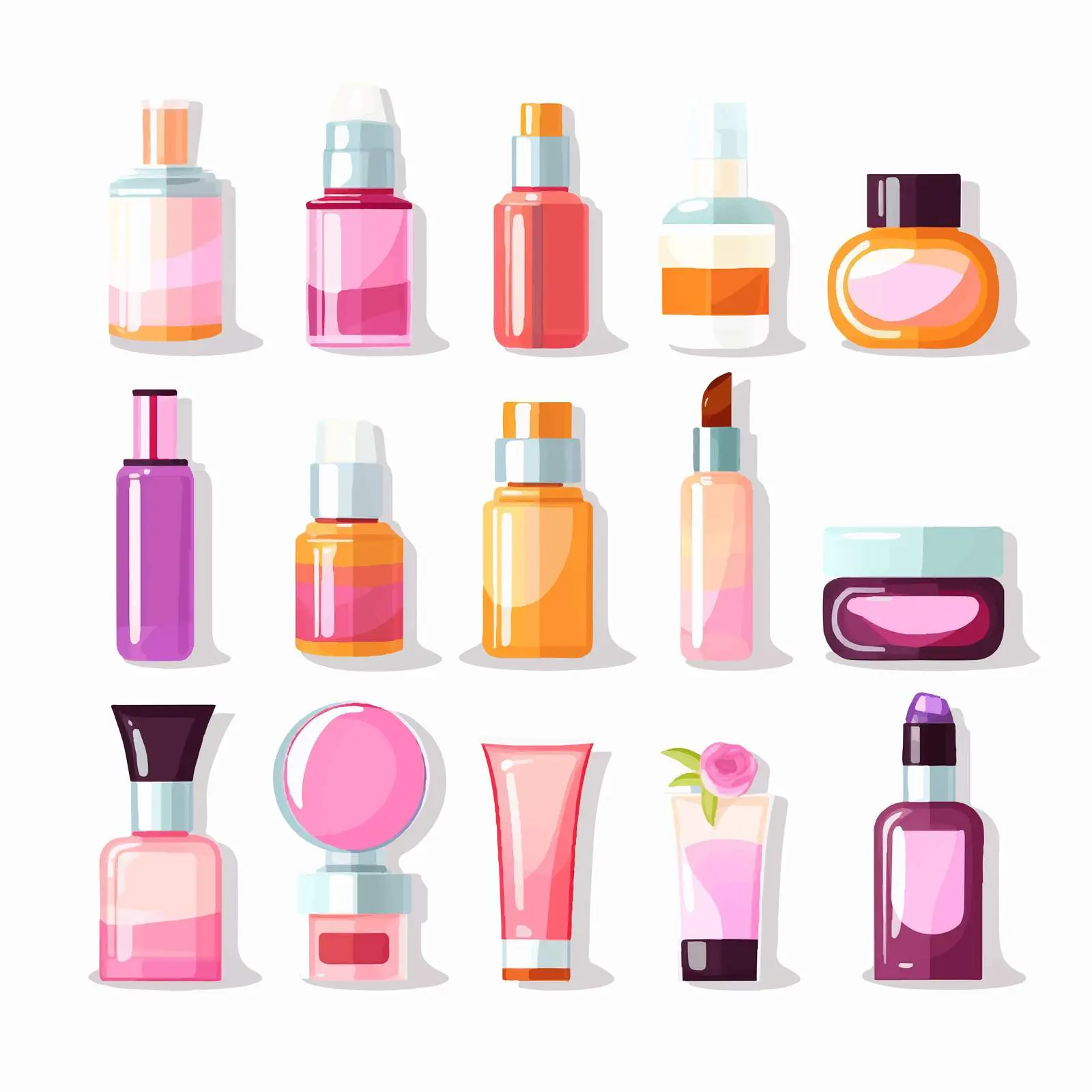 Cosmetic Bottles and Beauty Essences Vector — free download from Dotvec