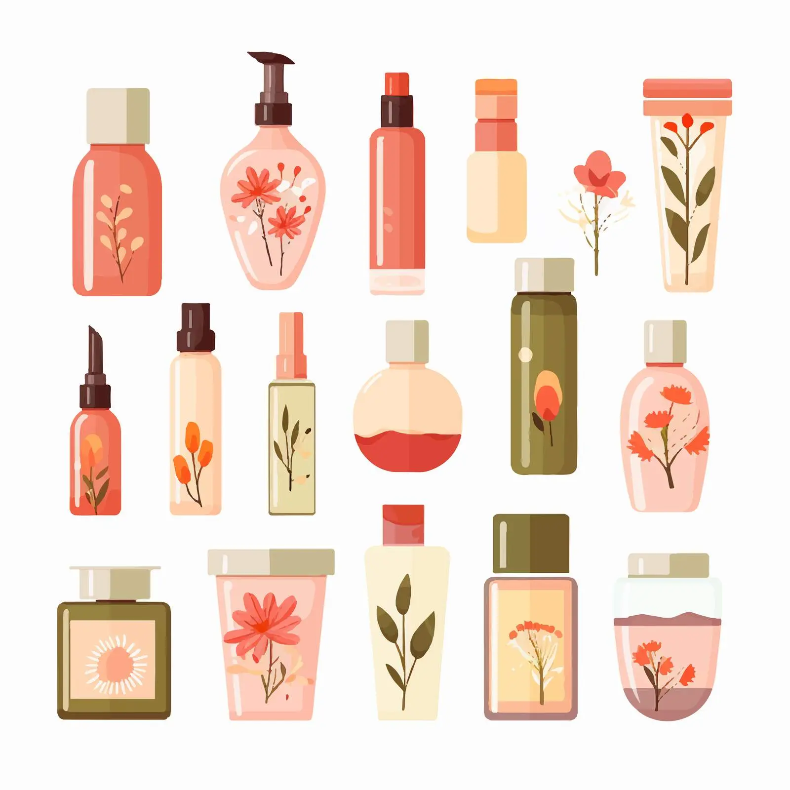 Cosmetic Products and Beauty Essences Bottles — free download from Dotvec