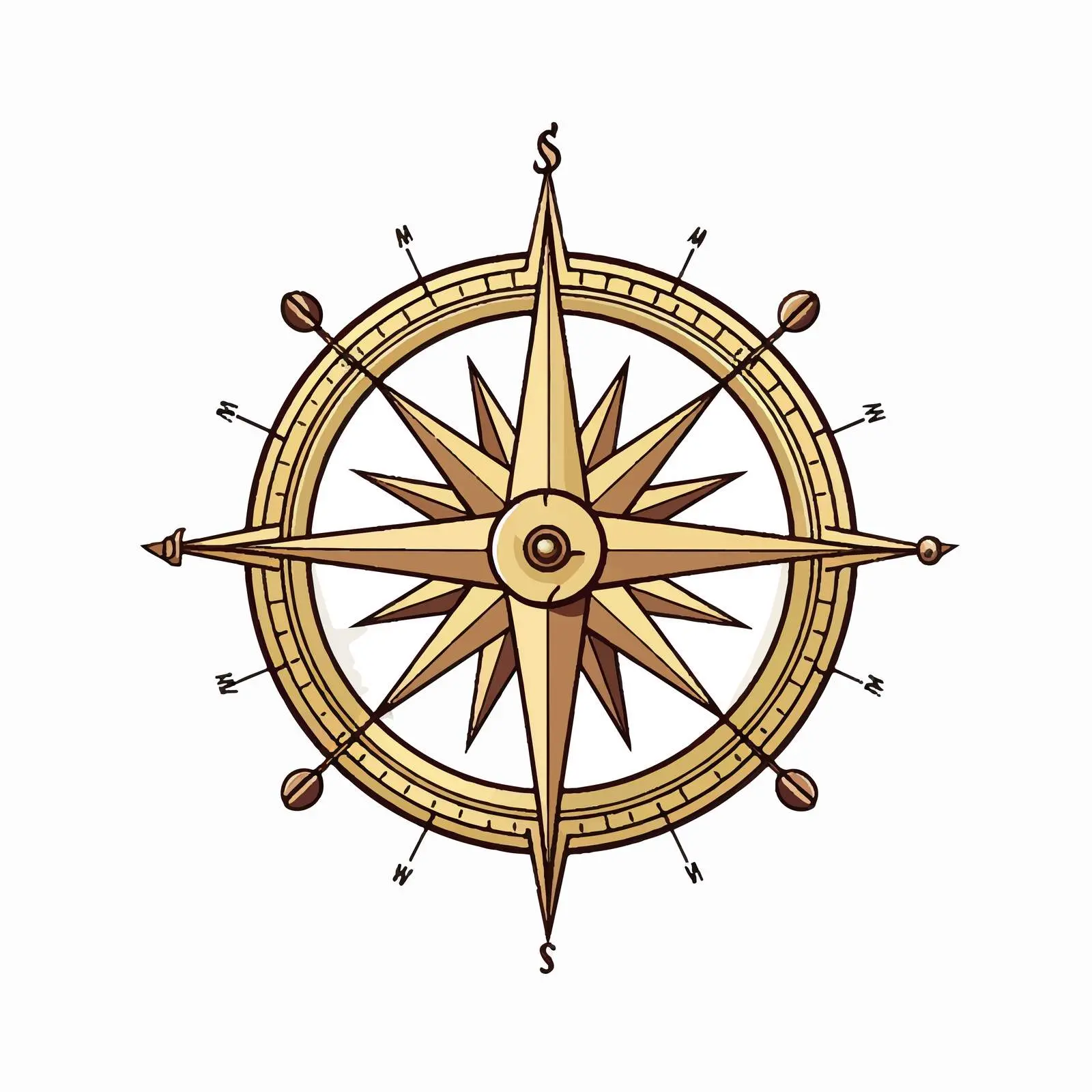 Bow Compass Line Vector Illustration – free mathematics image from Dotvec