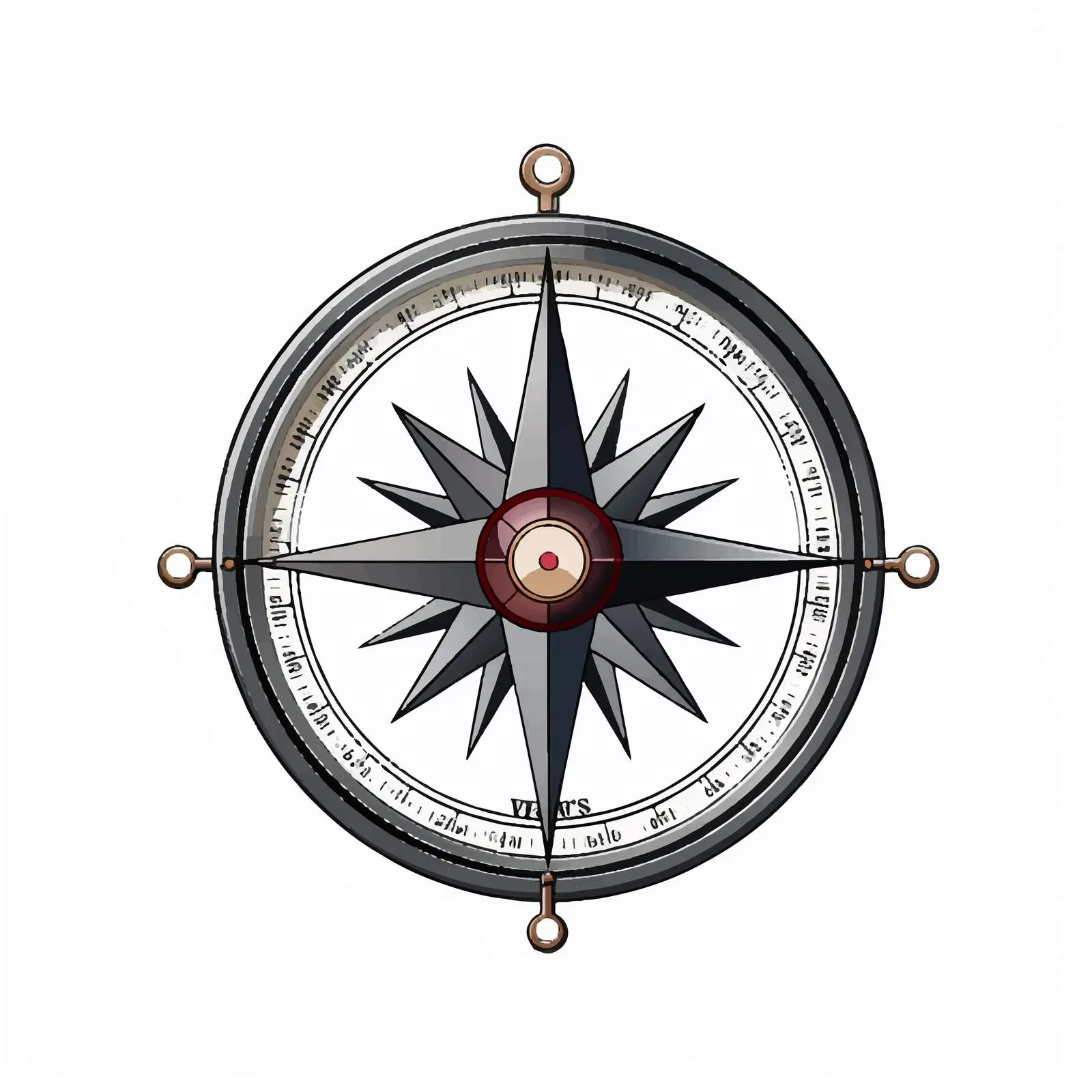 Bow Compass Line Vector Illustration – free technical drawing image from Dotvec
