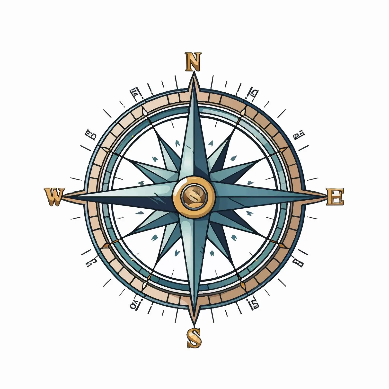 Bow Compass Line Vector Illustration – free technical drawing image from Dotvec