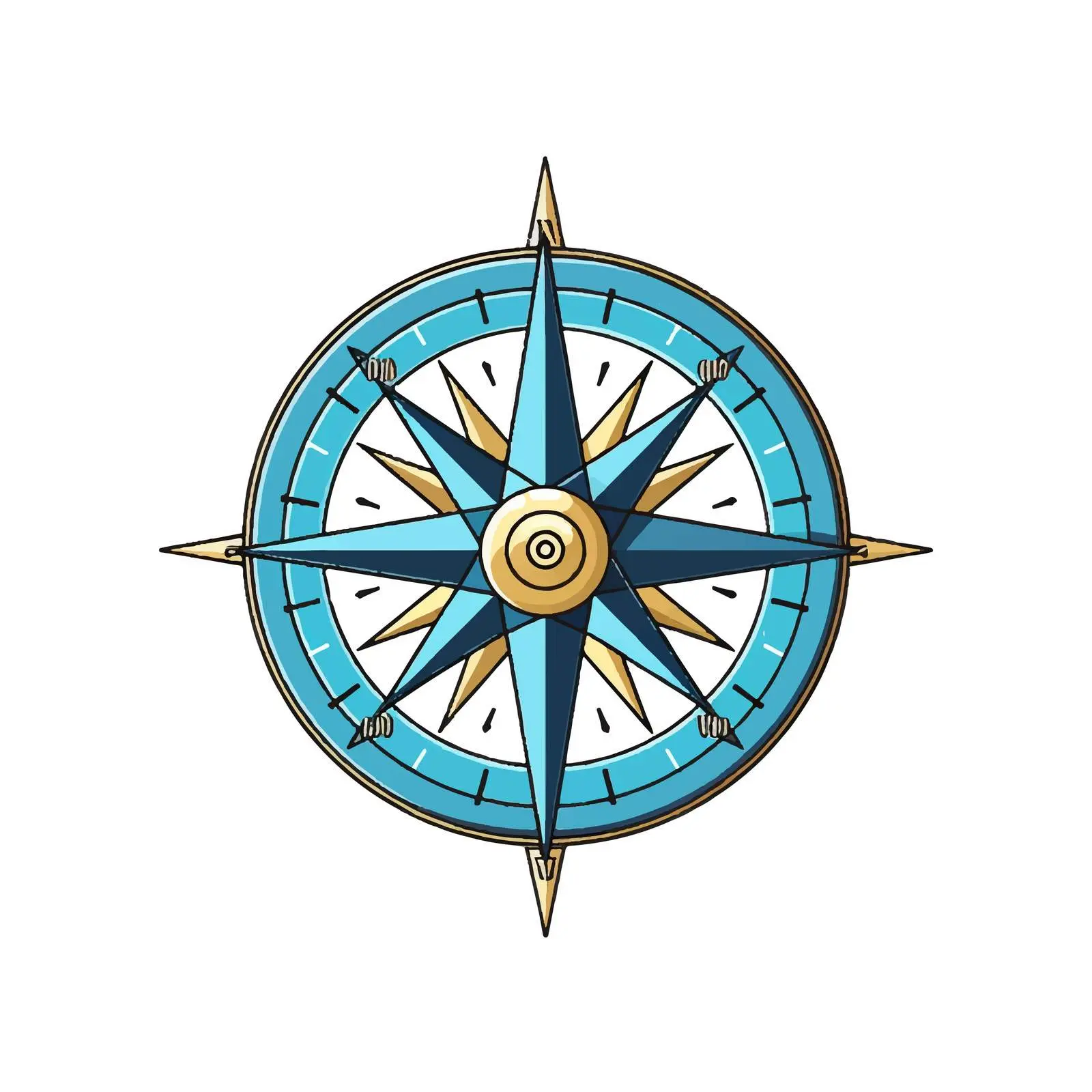 Bow Compass Line Vector Illustration – free creative education image from Dotvec