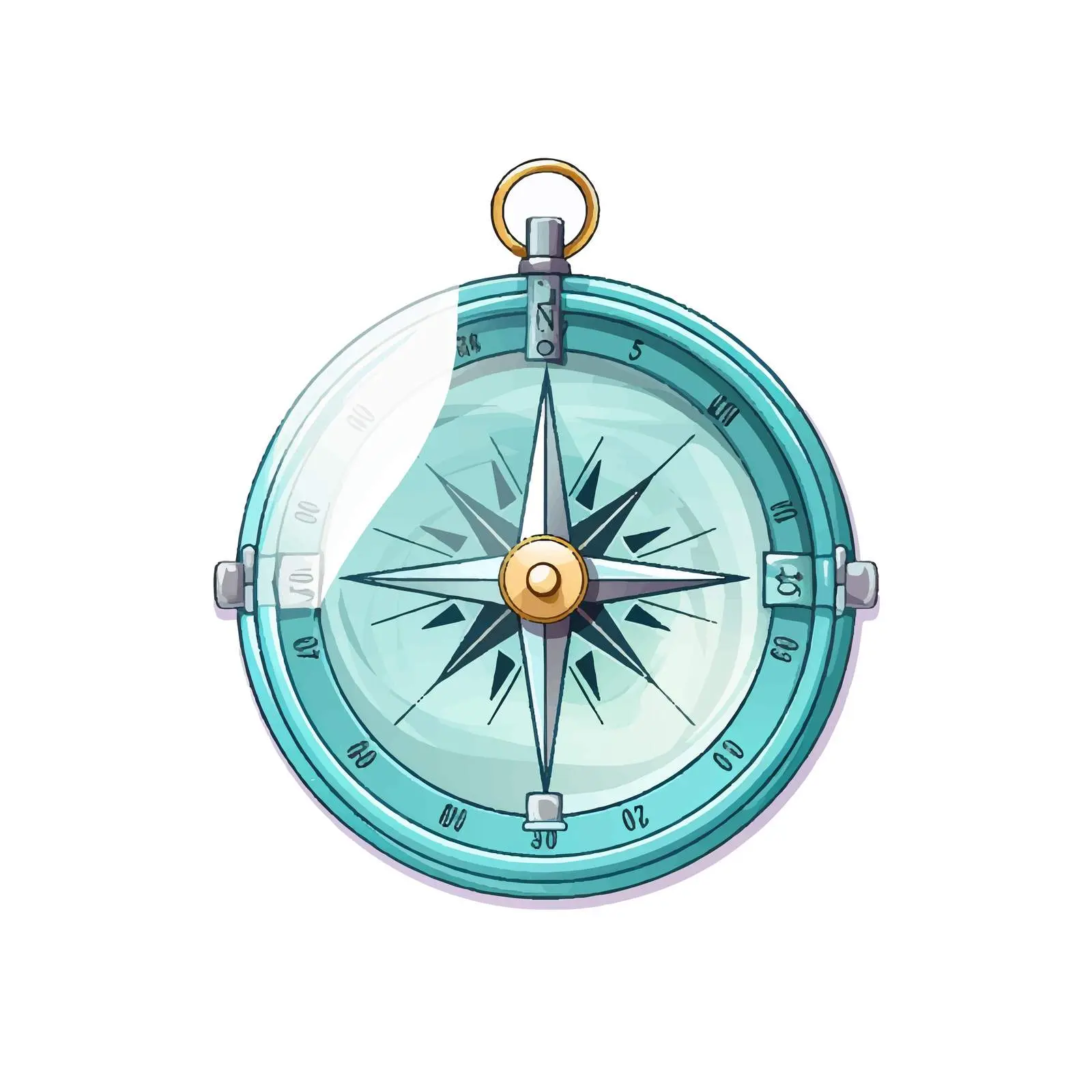 Bow Compass Vector Illustration on White Background – free mathematics image from Dotvec