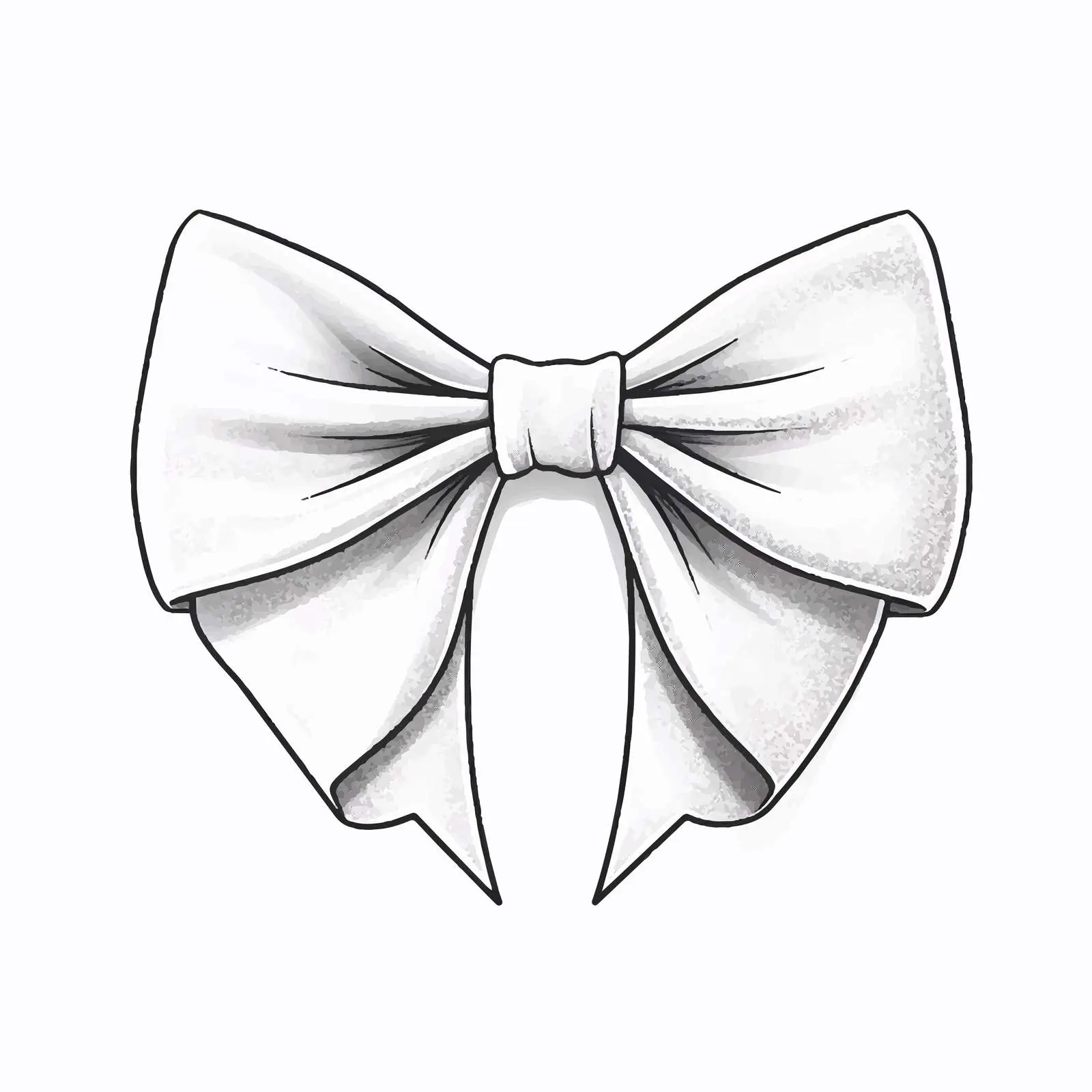 Bow Outline Vector Illustration on White Background — free download from Dotvec