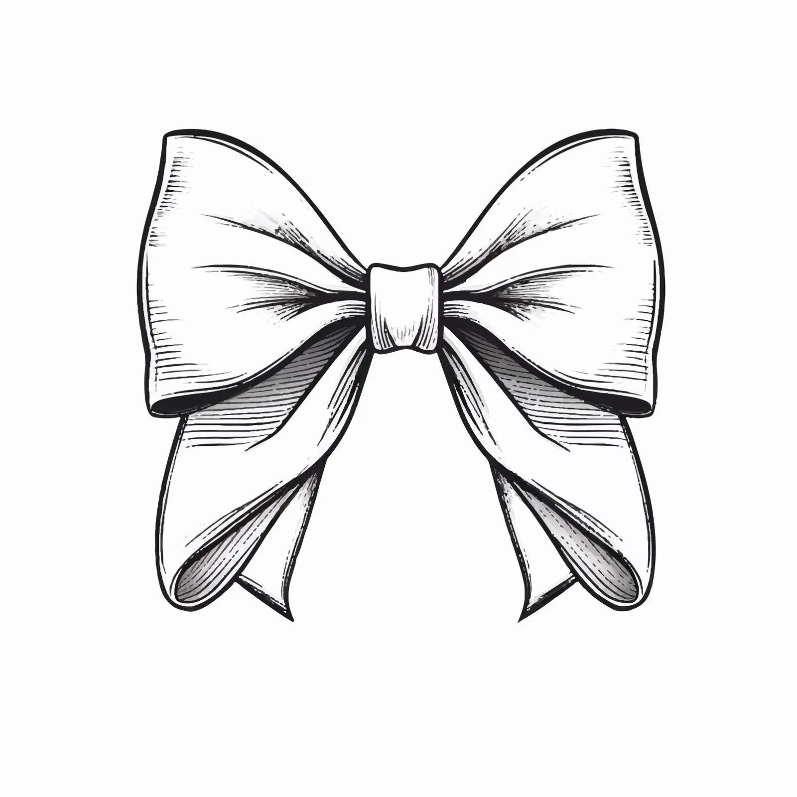 Bow Outline Vector Illustration on White Background — free download from Dotvec