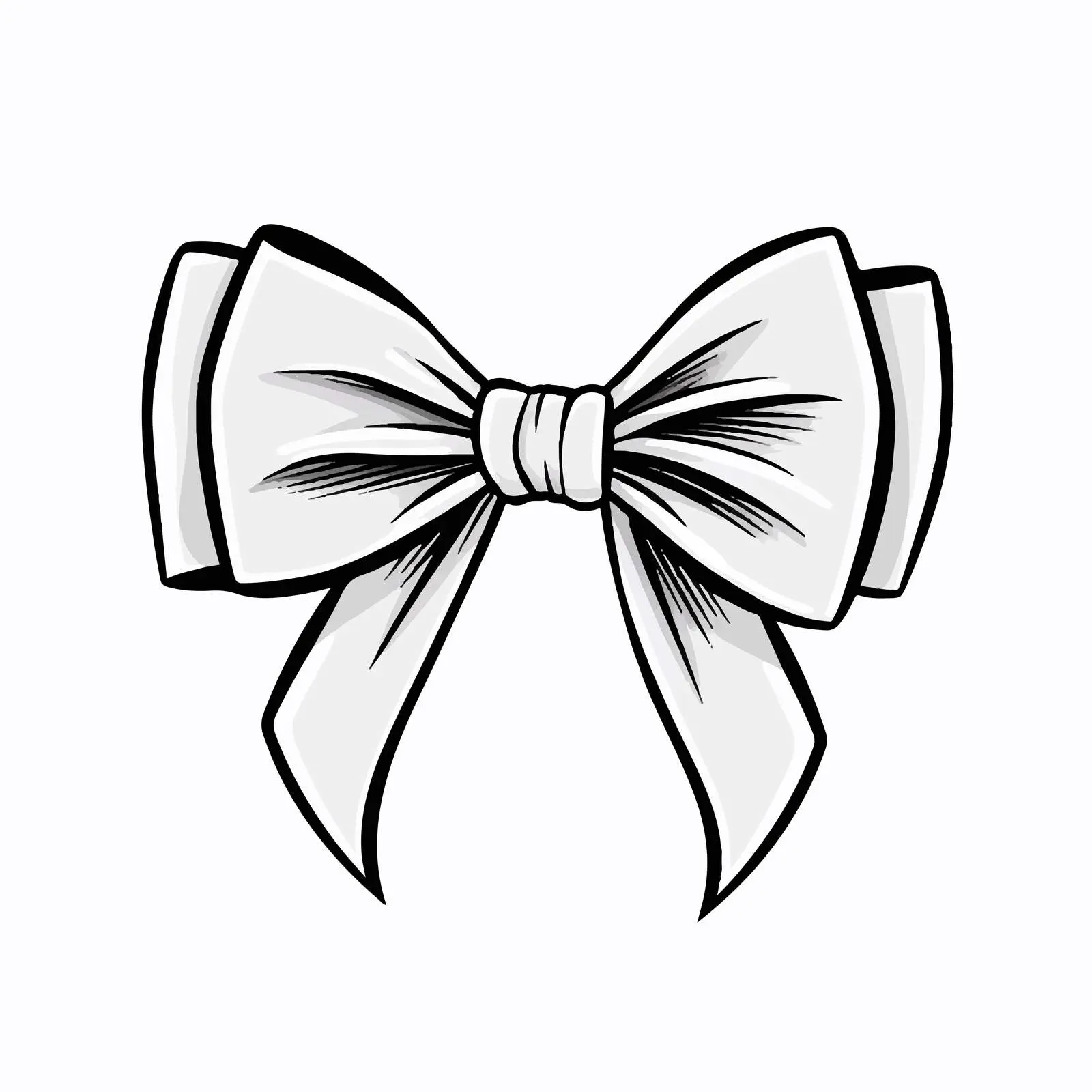 Bow Outline Vector Illustration on White Background — free download from Dotvec