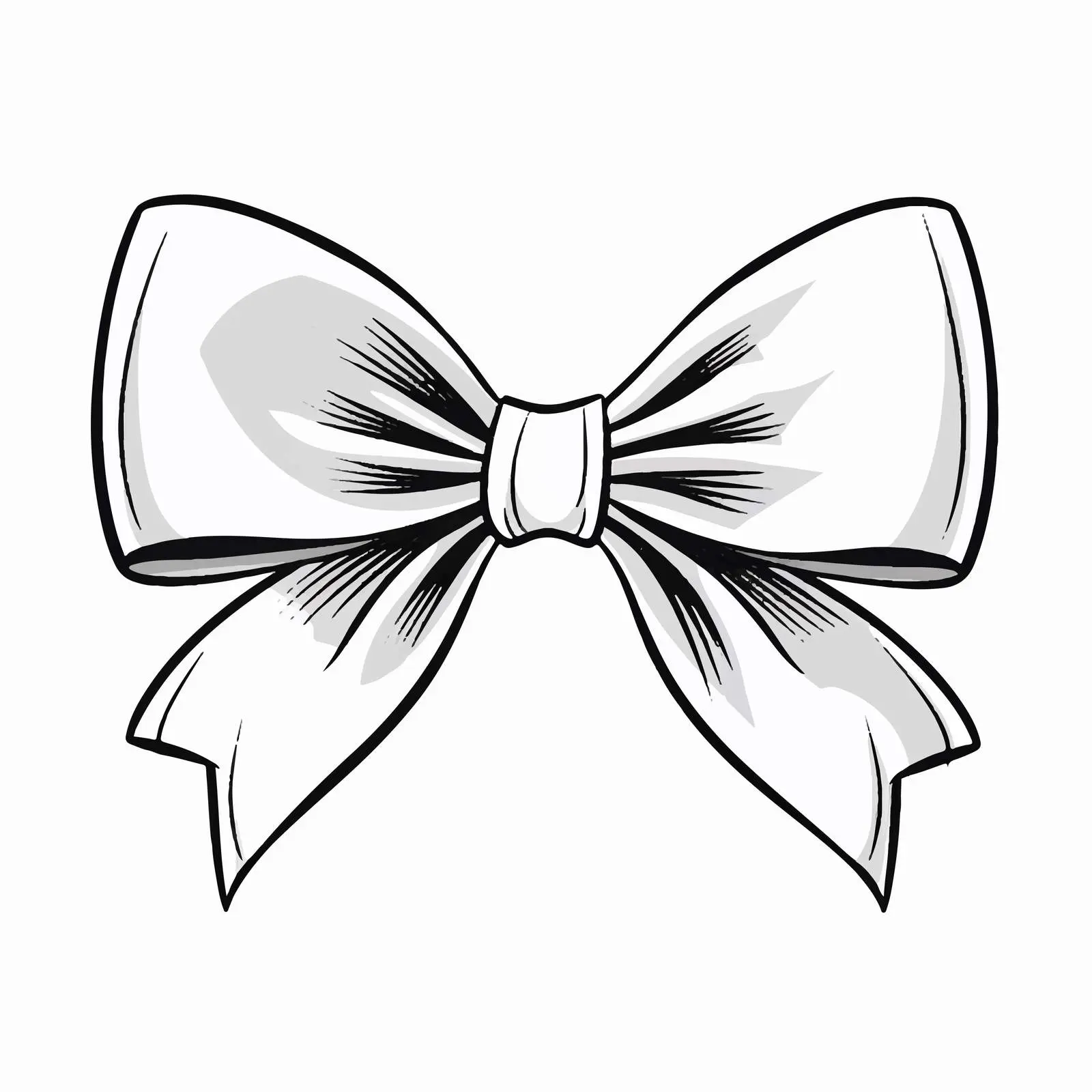 Bow Outline Vector Illustration on White Background — free download from Dotvec