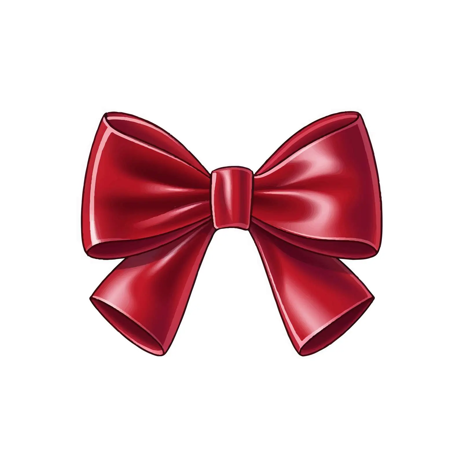 Isolated Christmas Bow Ribbon Decorative Vector Icon — free download from Dotvec