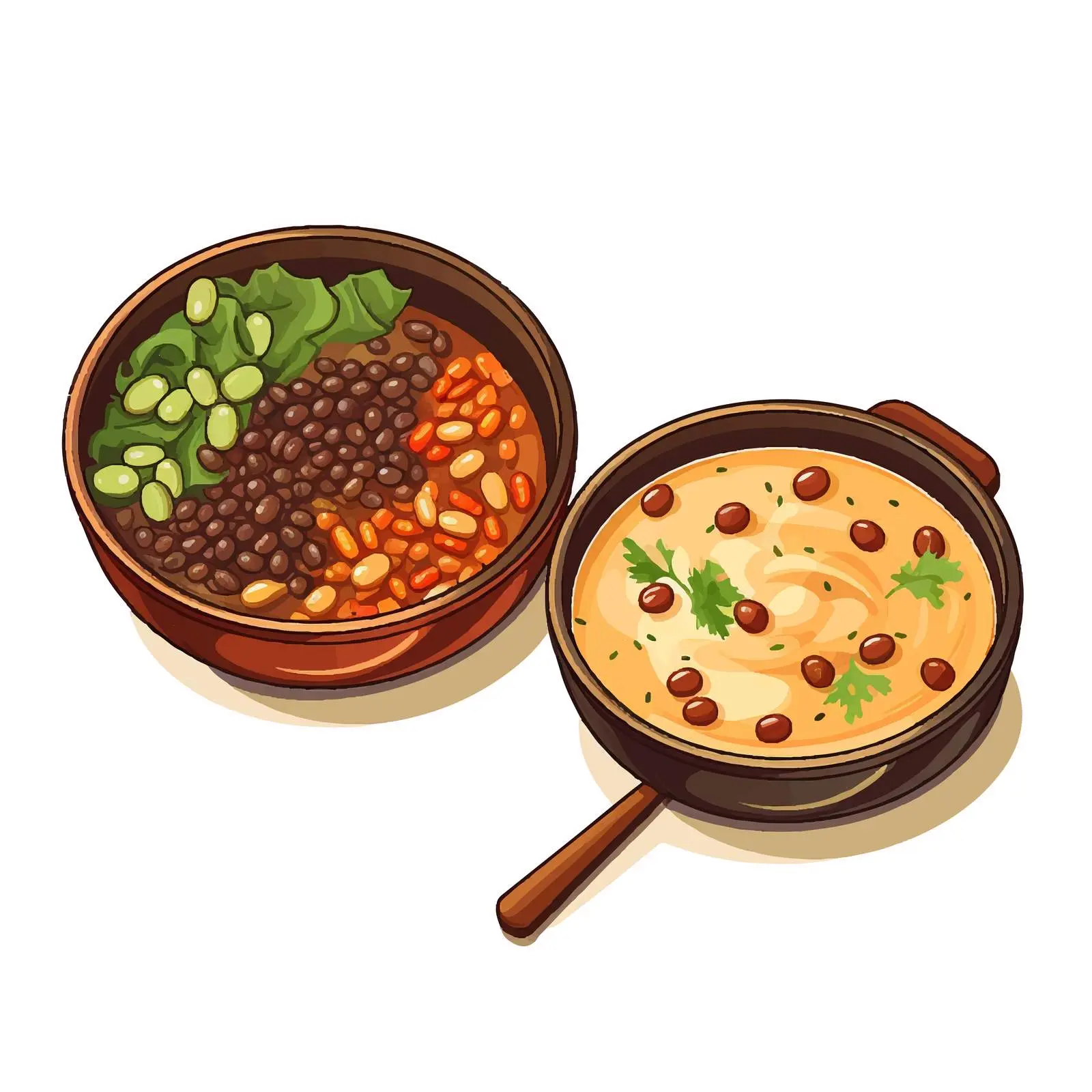 Line Art Vector Bowl and Soup Illustration — free download from Dotvec