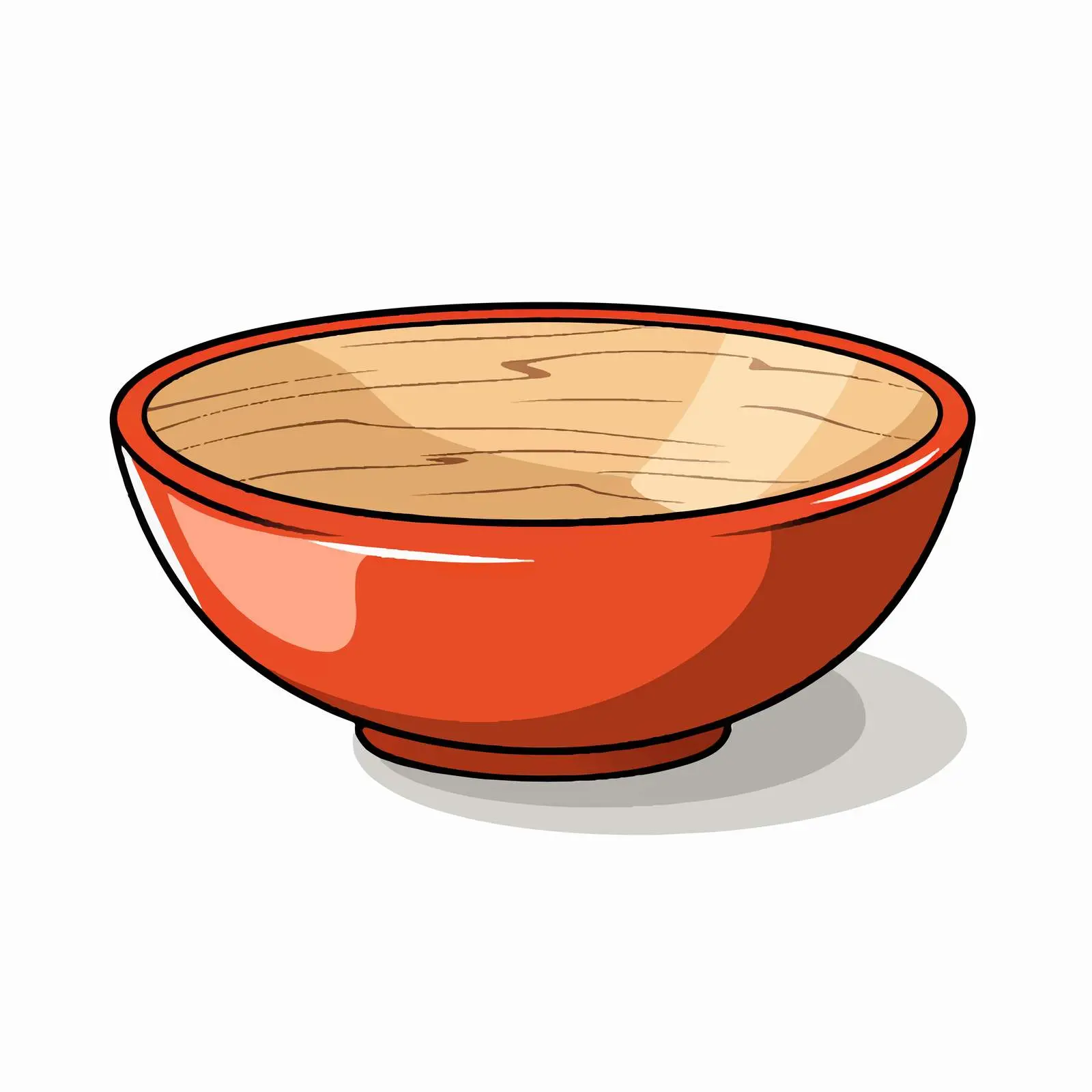 Cartoon Bowl Line Vector Illustration — free download from Dotvec