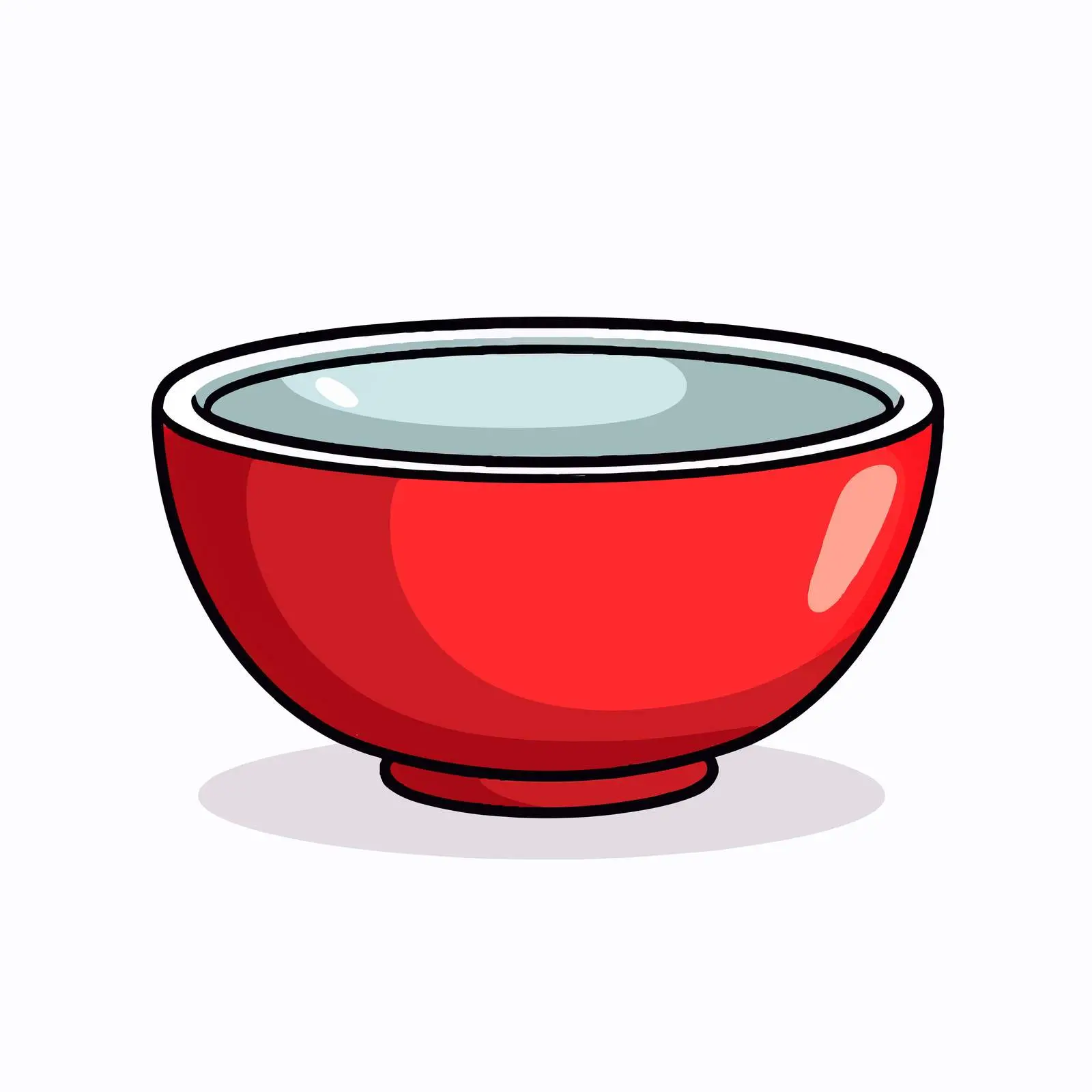 Cartoon Bowl Vector Illustration — free download from Dotvec