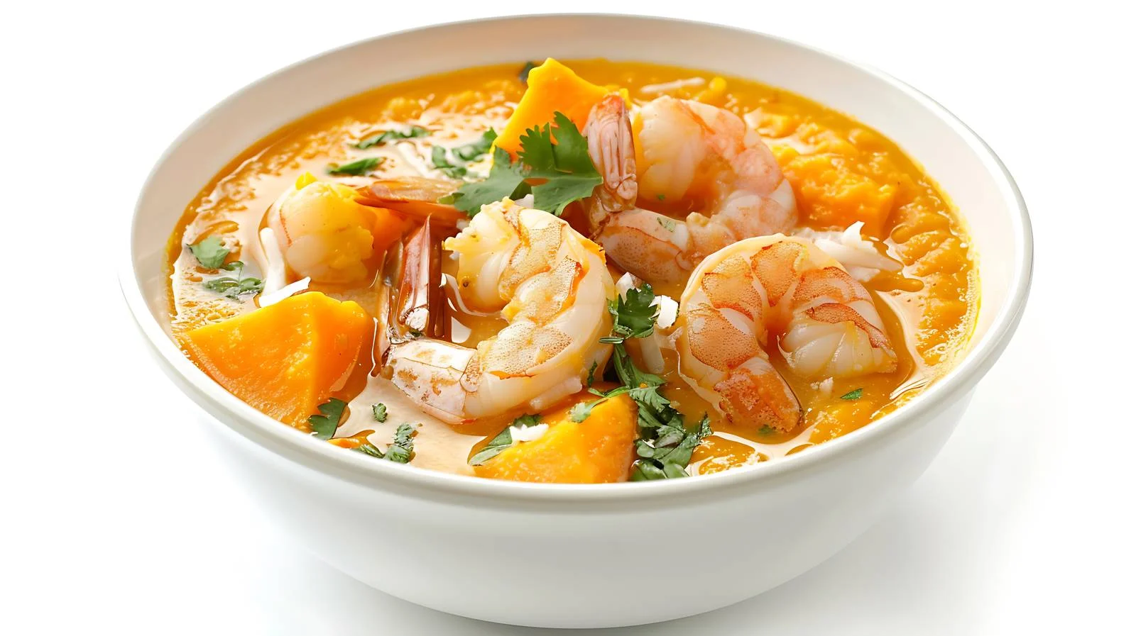 Savory Sweet Potato Soup with Shrimp — free download from Dotvec