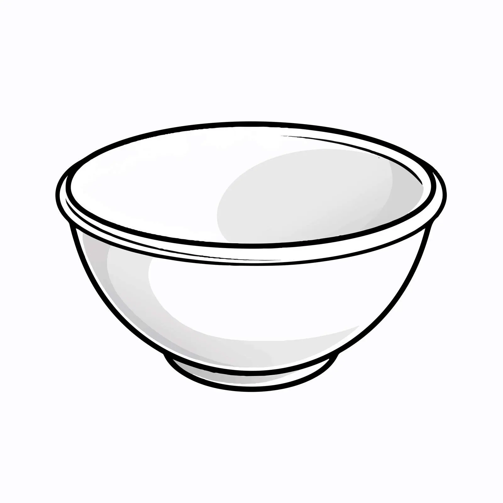 Outline of a Bowl Vector Illustration — free download from Dotvec