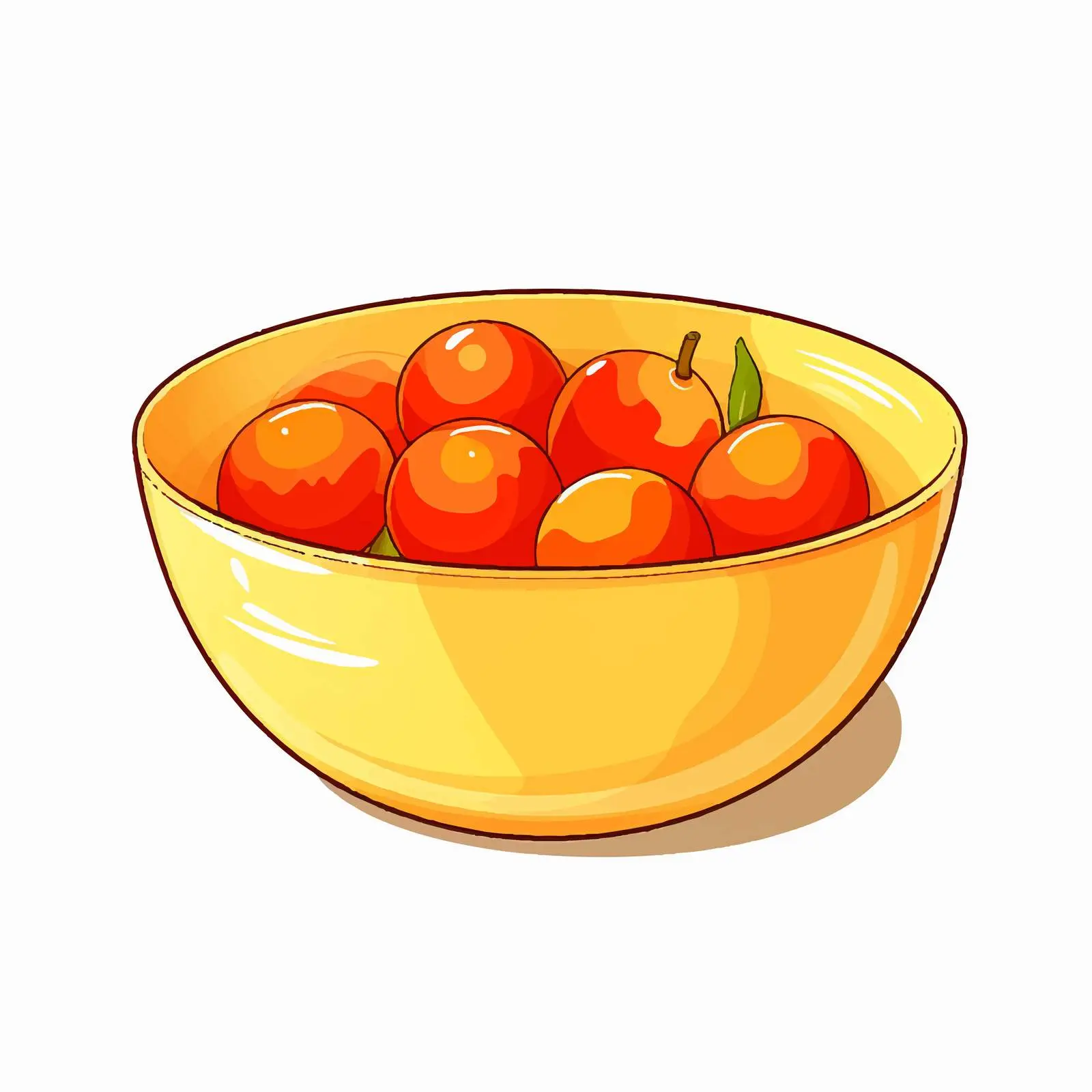 Top View Bowl Vector Illustration on White Background — free download from Dotvec