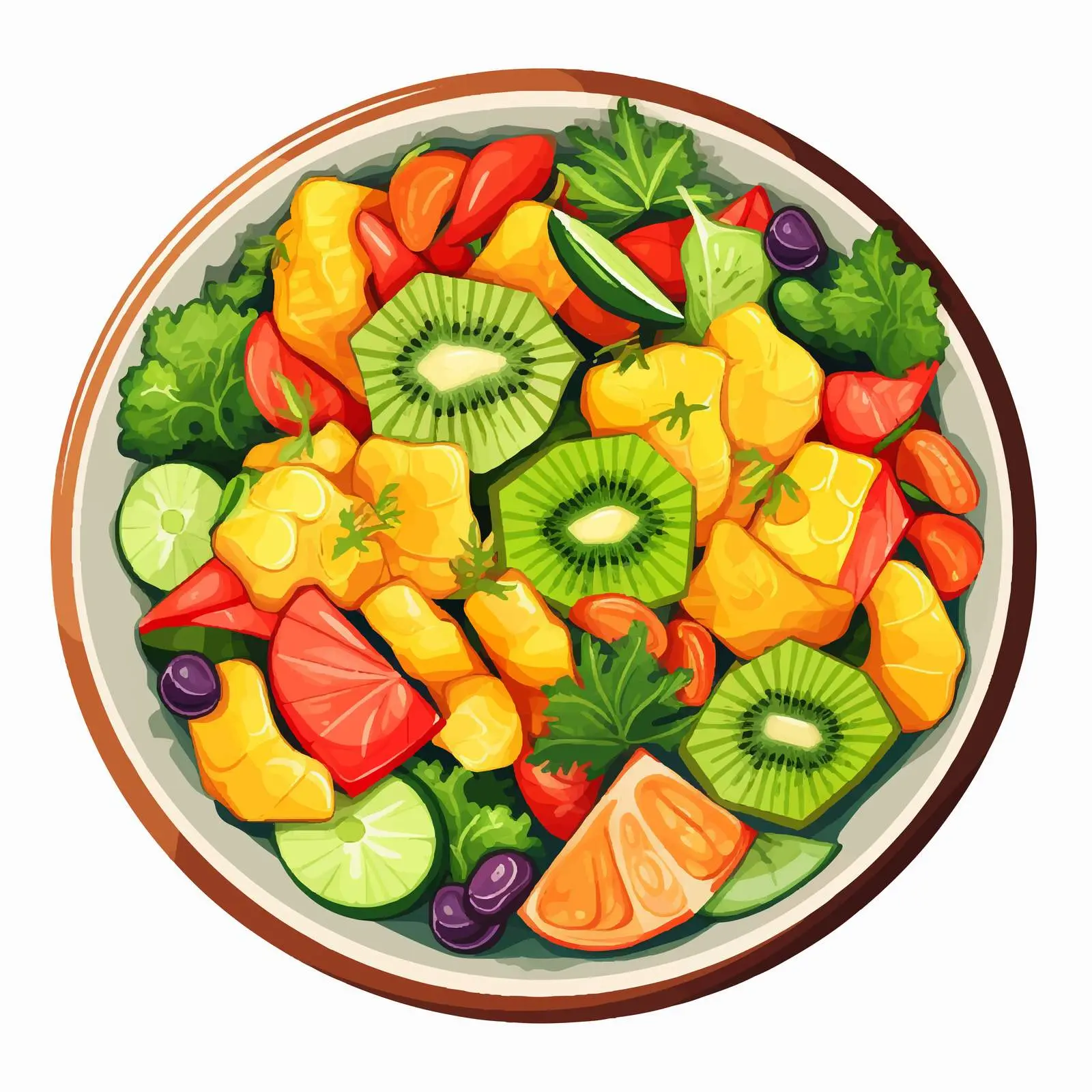 Top View Bowl Vector Illustration on White Background — free download from Dotvec