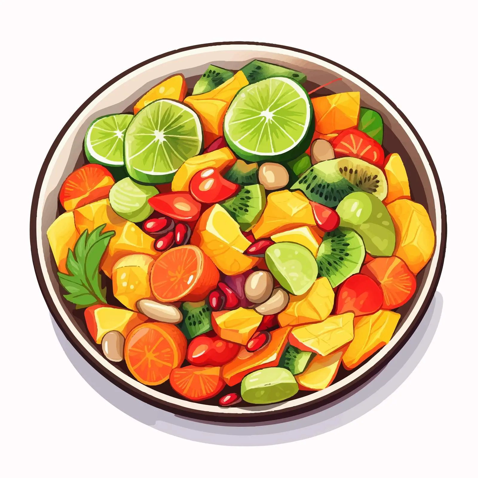 Top View Bowl Vector Illustration on White Background — free download from Dotvec