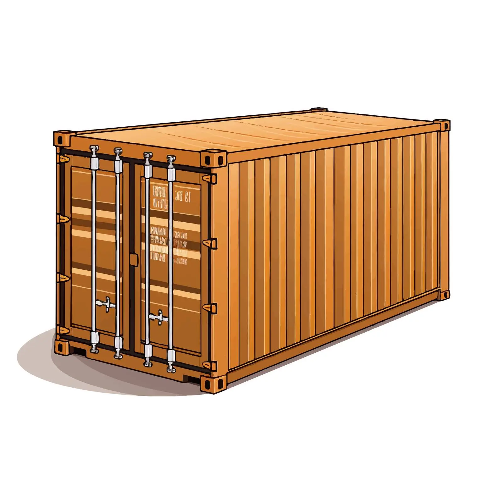 Cartoon Vector Illustration of Box Container – free 3d effect image from Dotvec