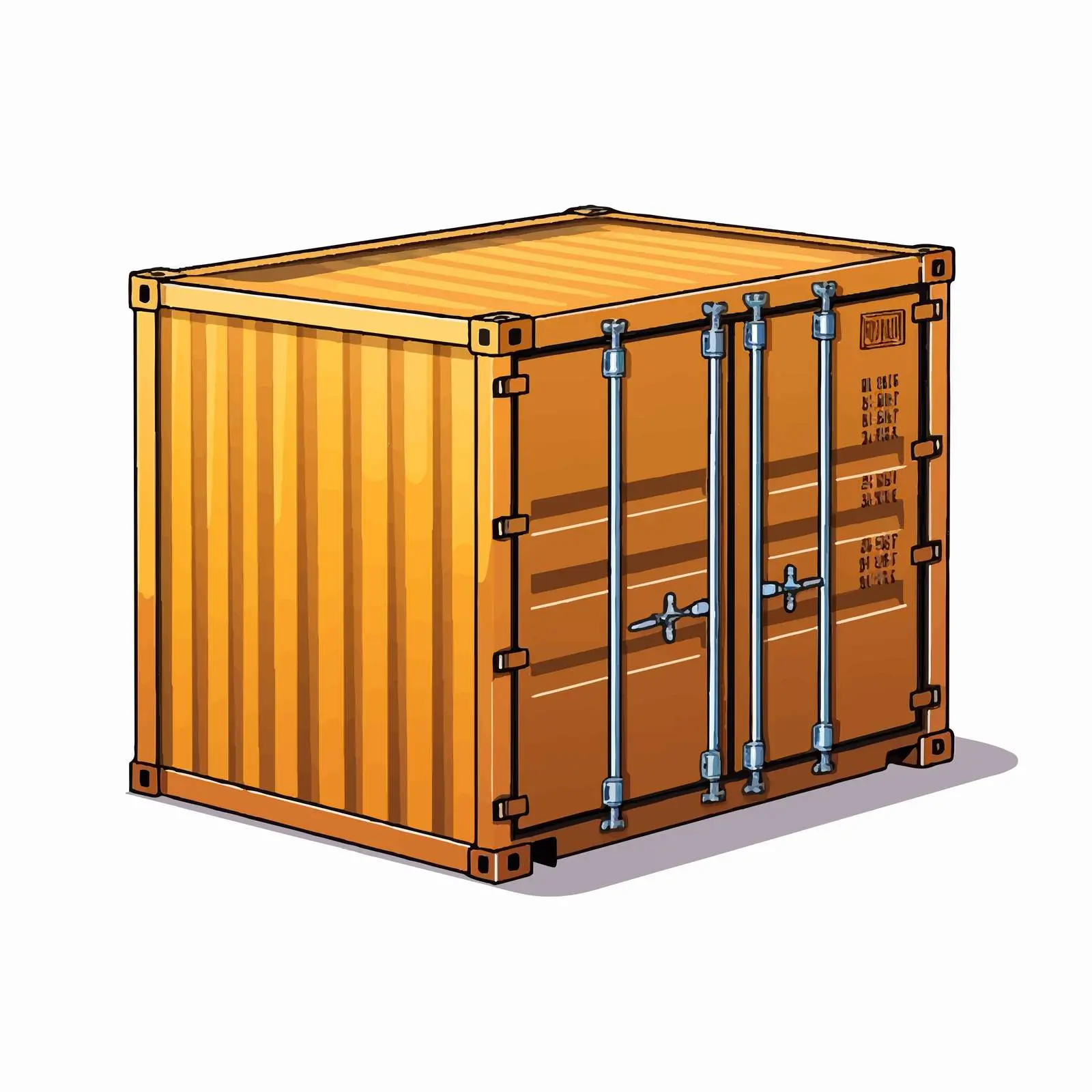 Cartoon Box Container Vector Illustration — free download from Dotvec
