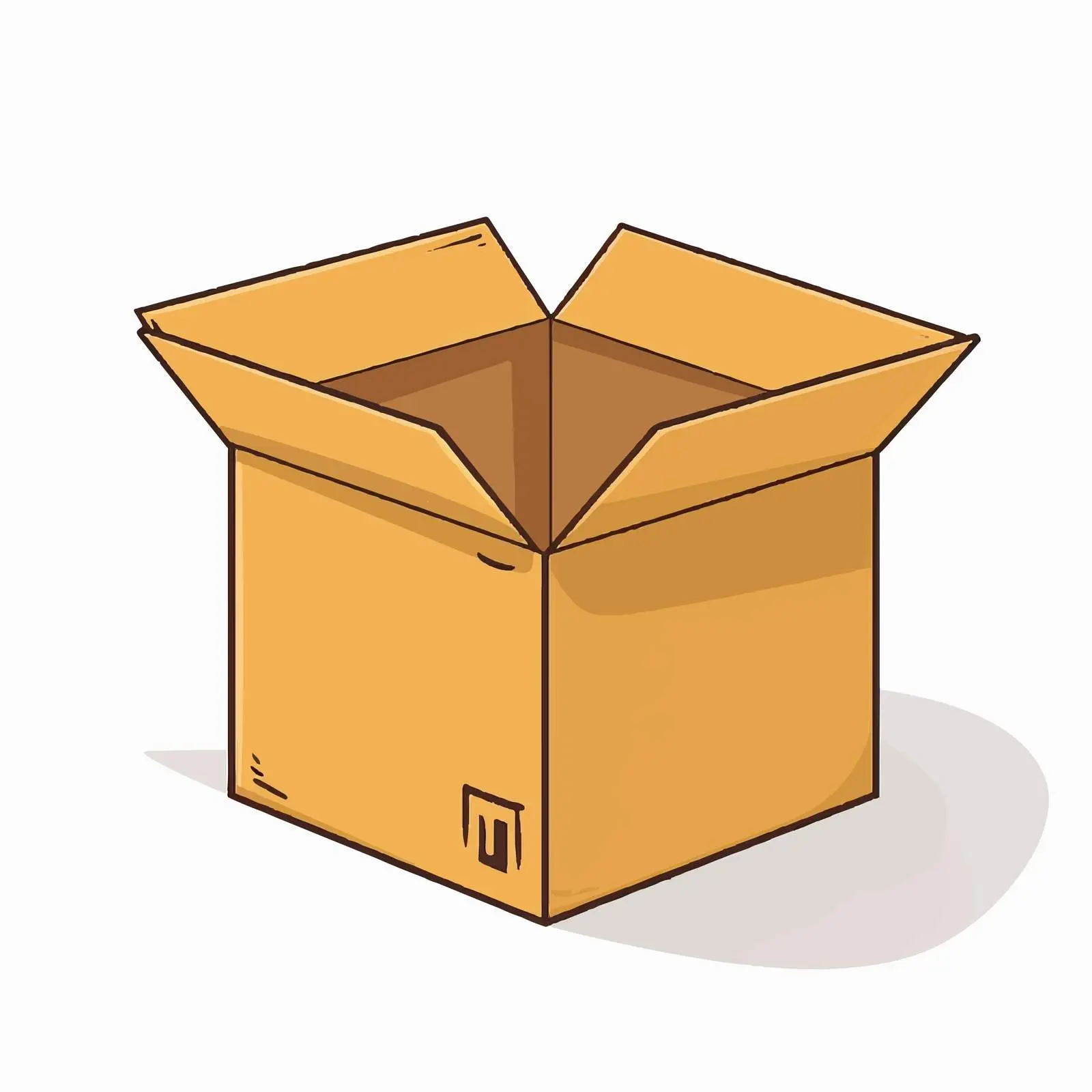 Box Line Vector Illustration on White Background — free download from Dotvec