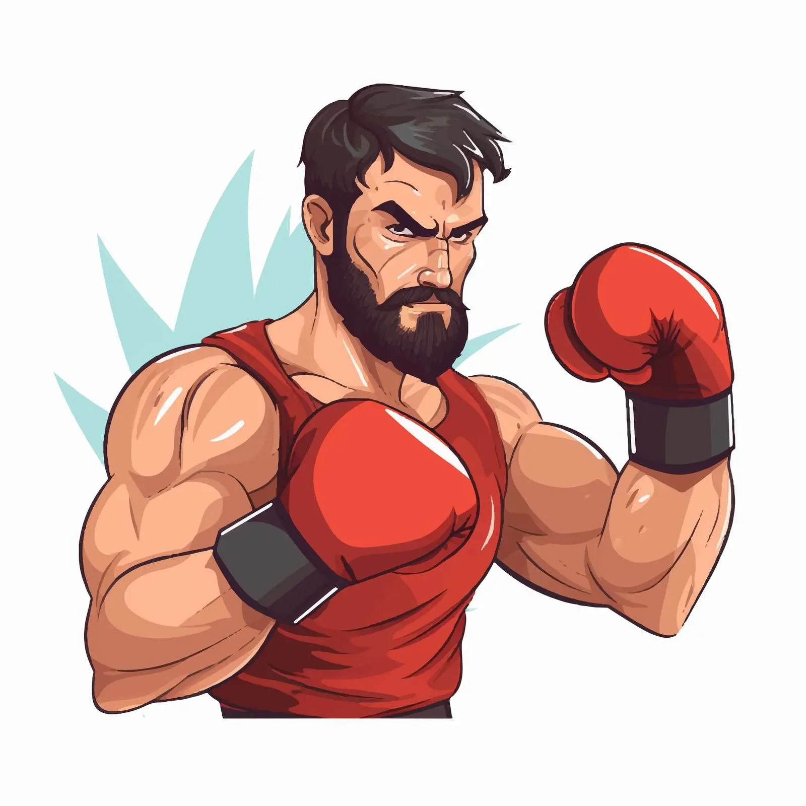 Professional Boxer Athlete in Action – free intensity image from Dotvec