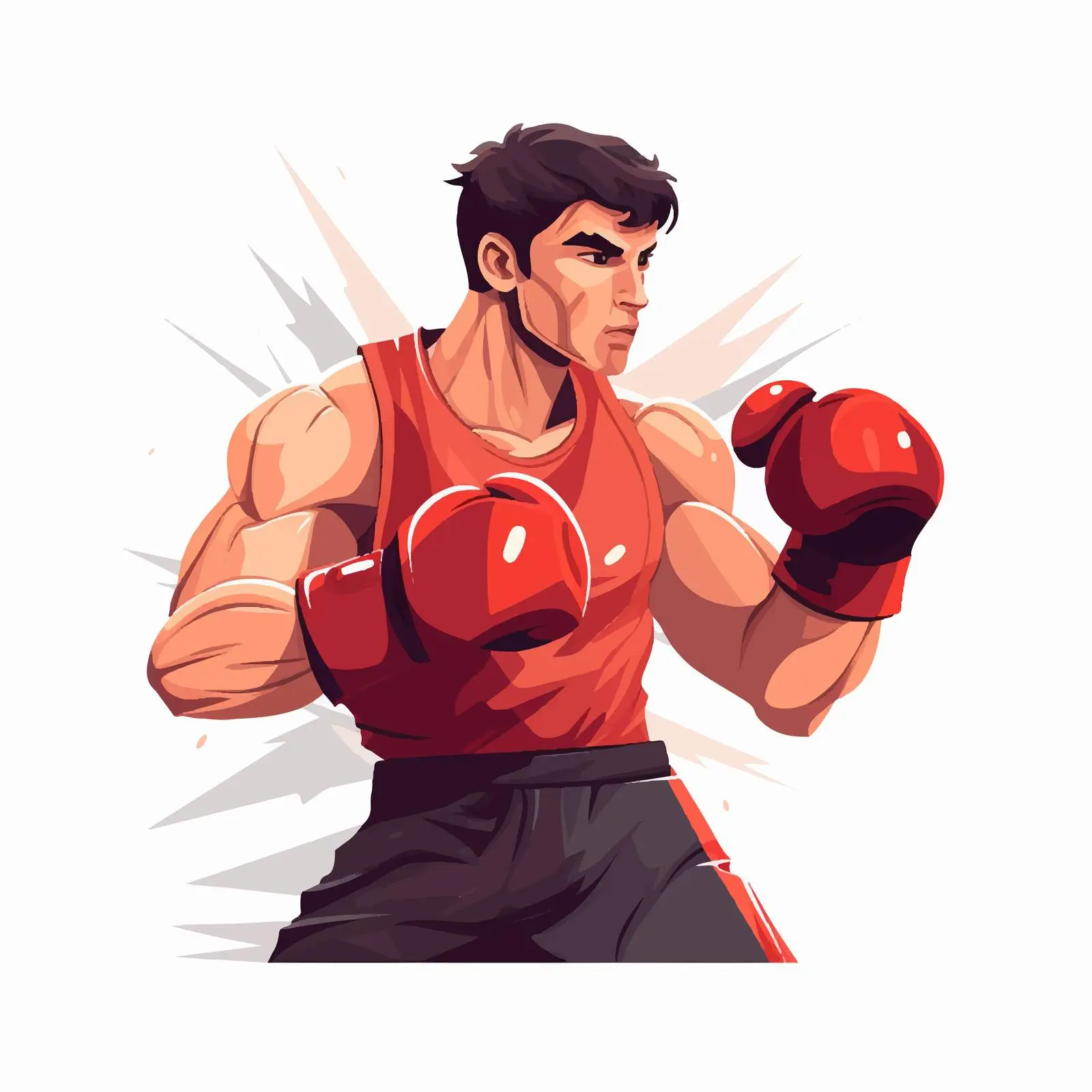 Professional Boxer Athlete Vector Artwork — free download from Dotvec