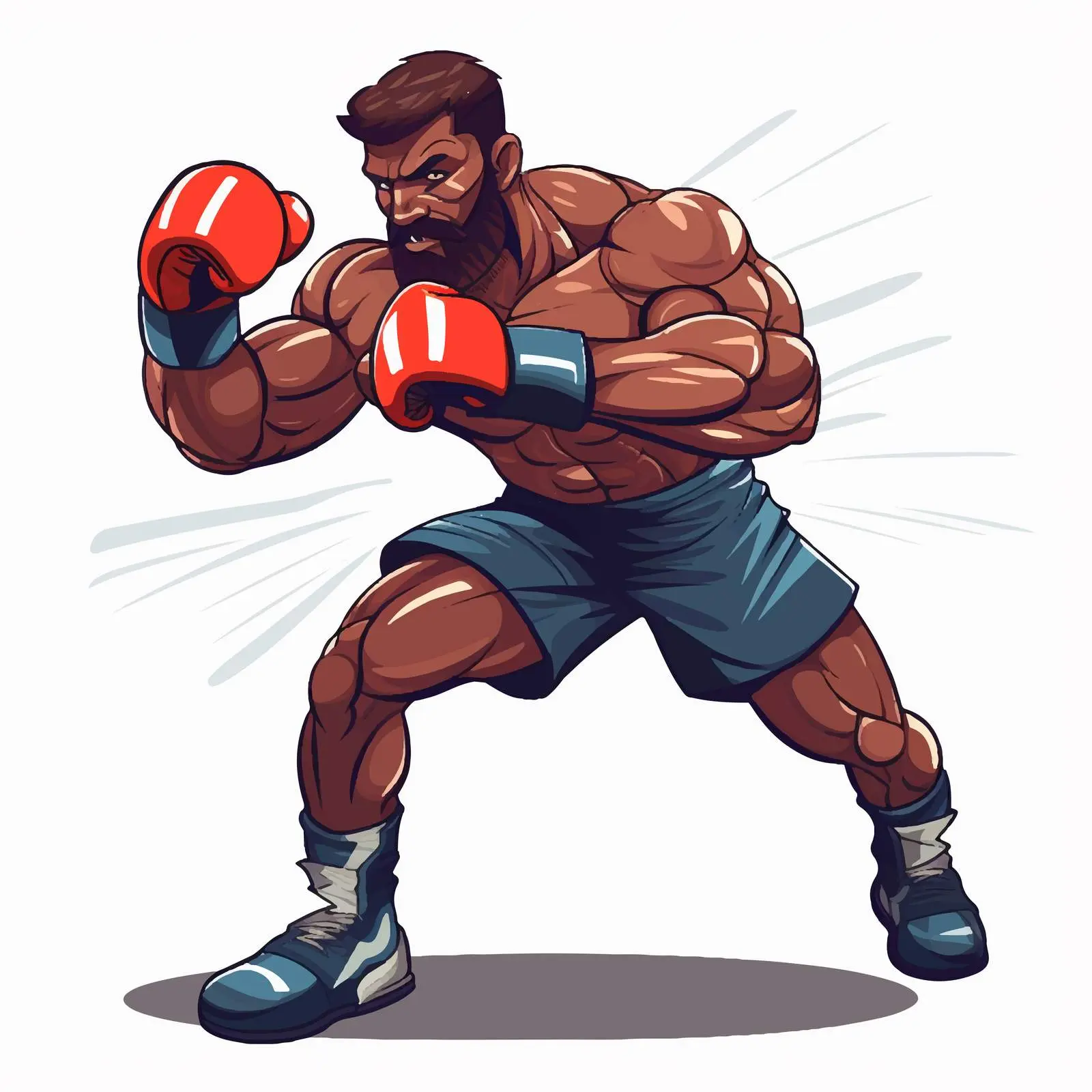 Professional Boxer in Action – free intensity image from Dotvec