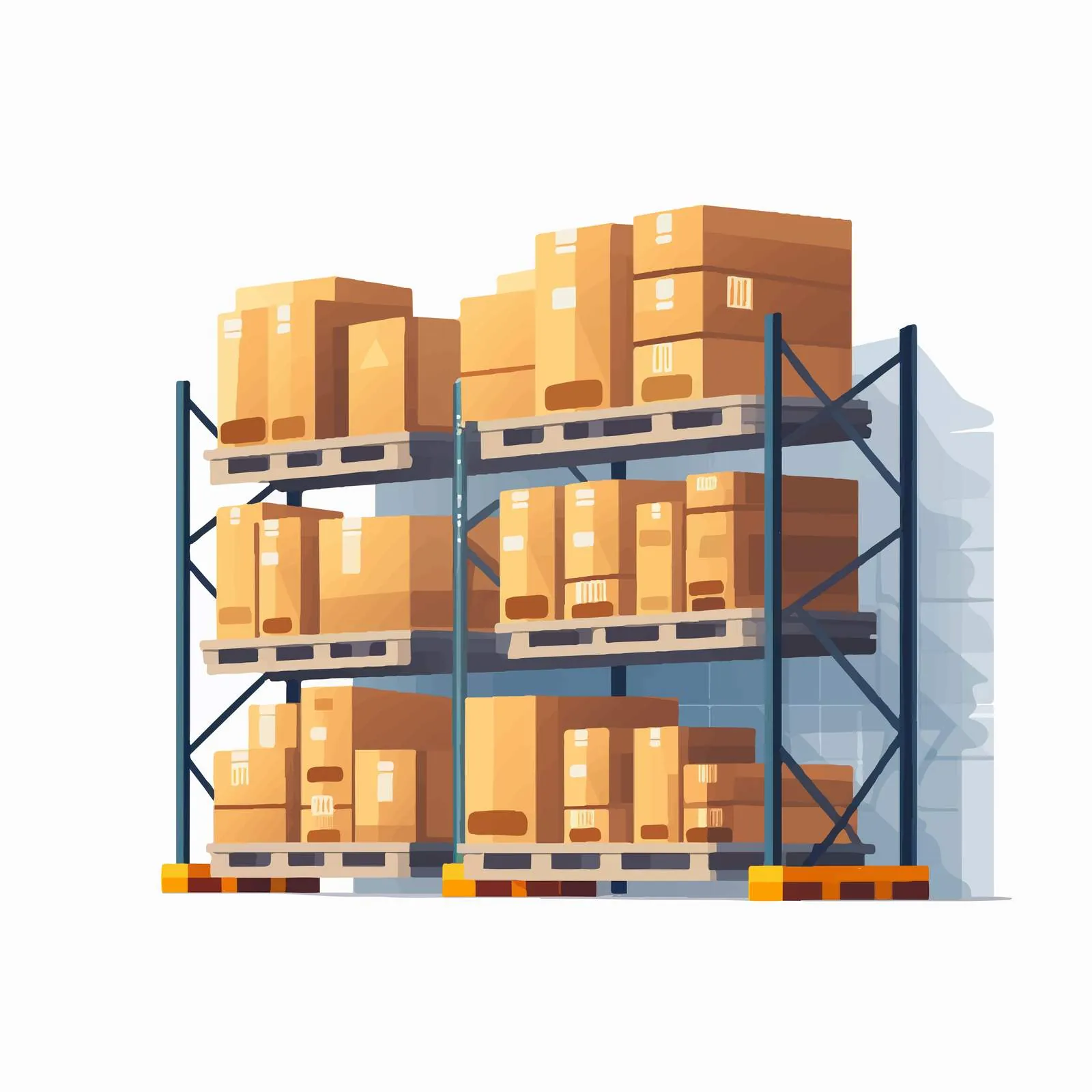 Cardboard Packages on Warehouse Shelf — free download from Dotvec
