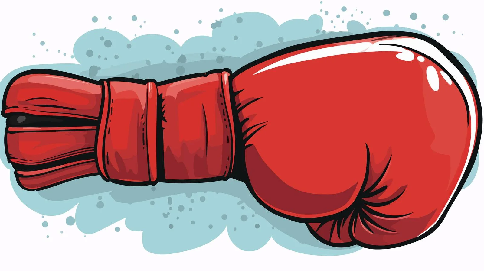 Boxing Glove Speech Bubble Cartoon — free download from Dotvec