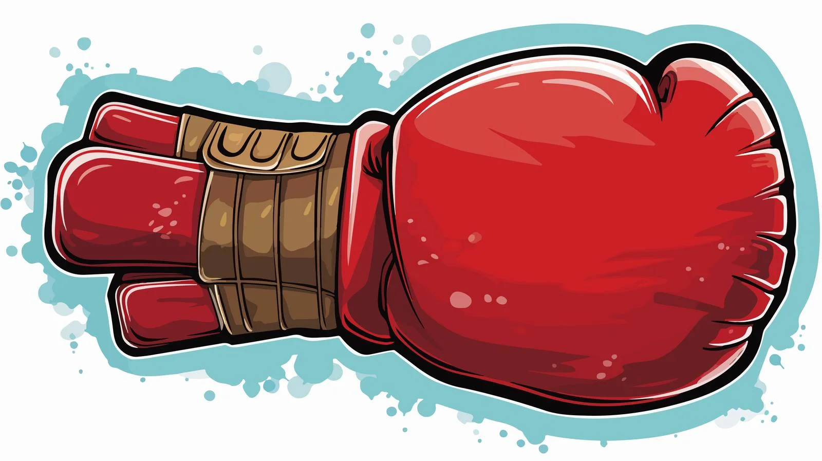 Boxing Glove Speech Bubble Cartoon — free download from Dotvec