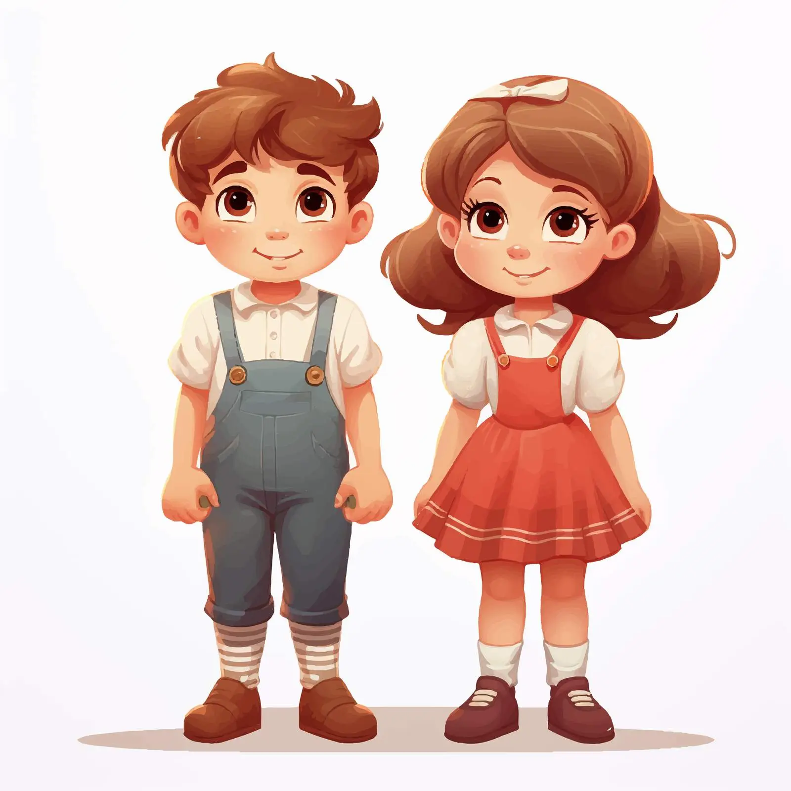 Boy and Girl Growing Up Cartoon Illustration — free download from Dotvec