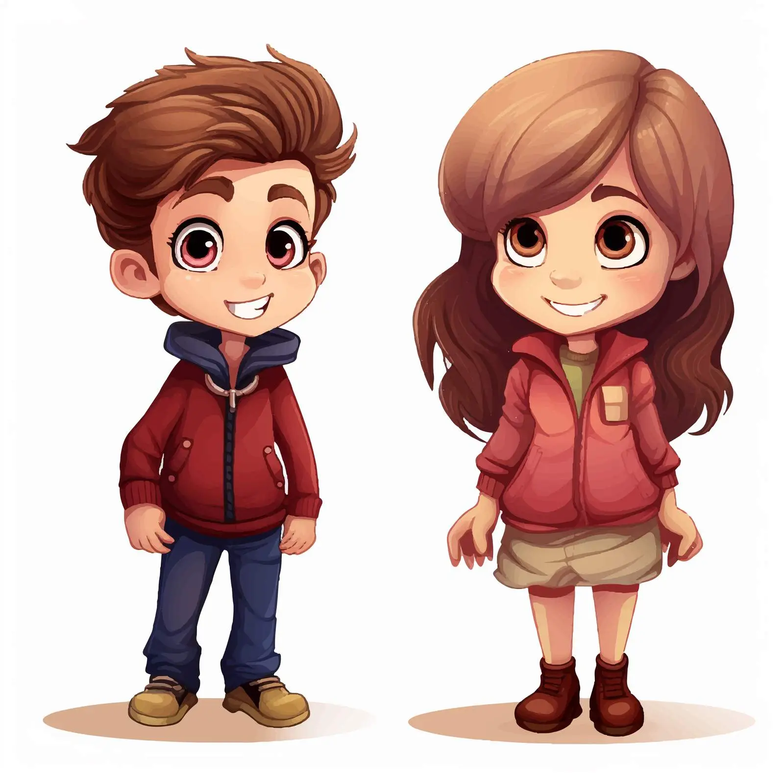 Children Growing Up Cartoon Vector Illustration — free download from Dotvec