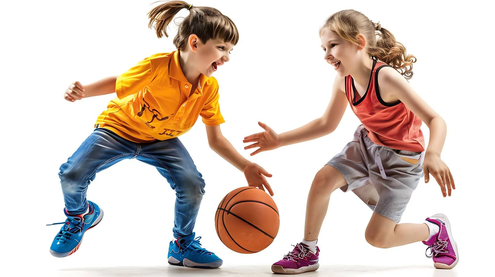 Kids Playing Basketball at Home — free download from Dotvec