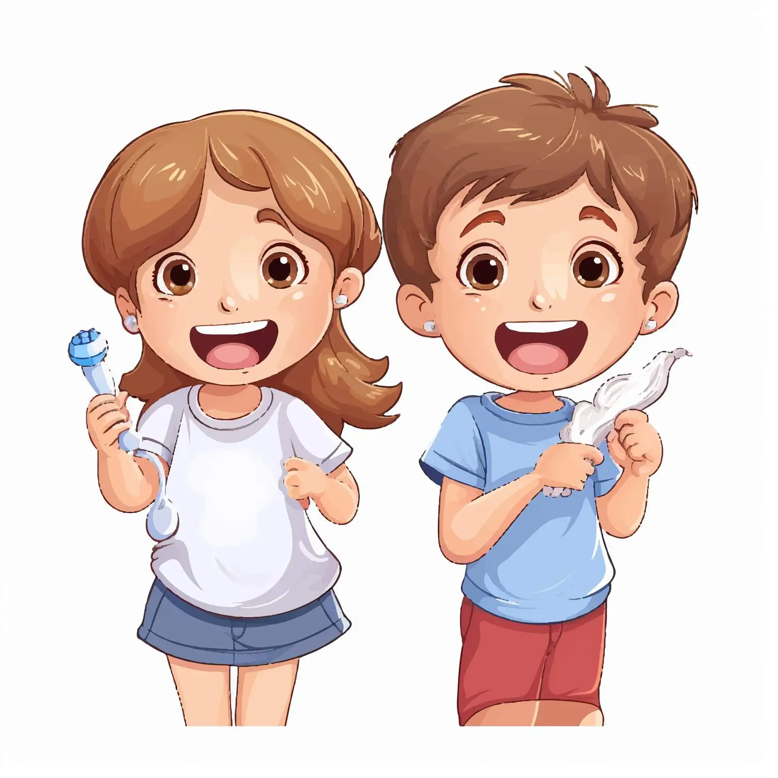 Happy Kids with Bright Smiles Vector Illustration — free download from Dotvec