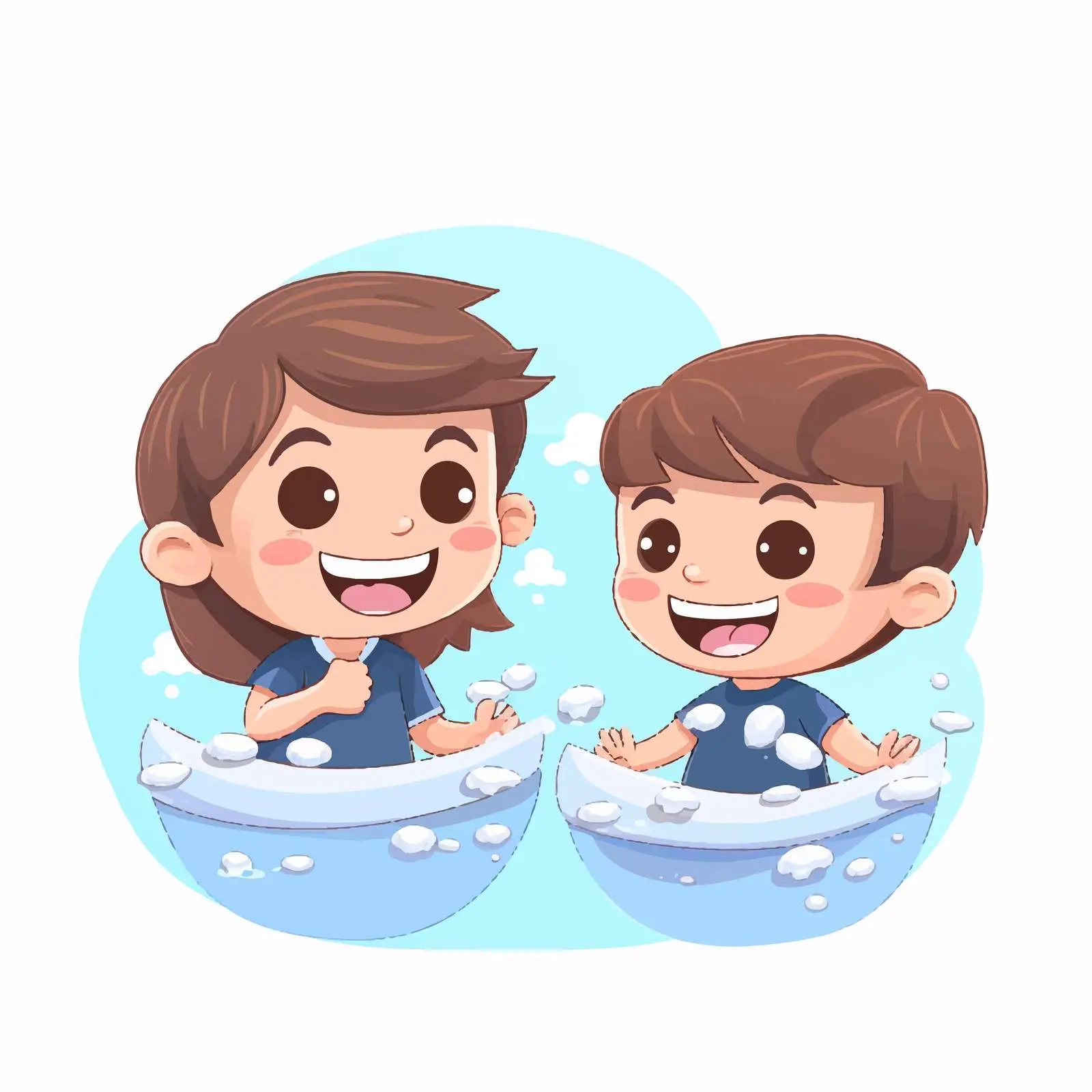 Happy Children with Bright Smiles Vector Illustration — free download from Dotvec