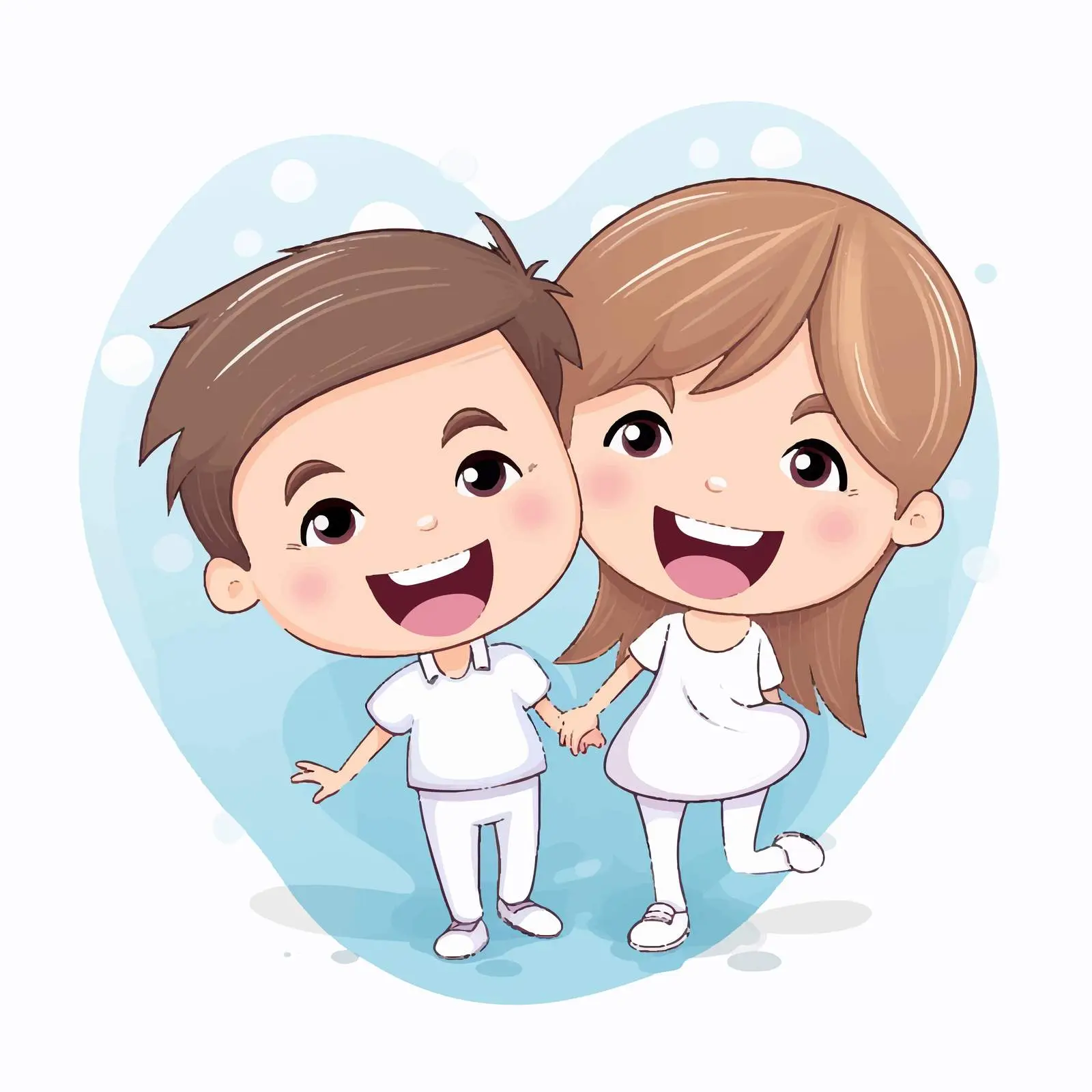 Happy Kids with Bright Smiles Vector Illustration — free download from Dotvec