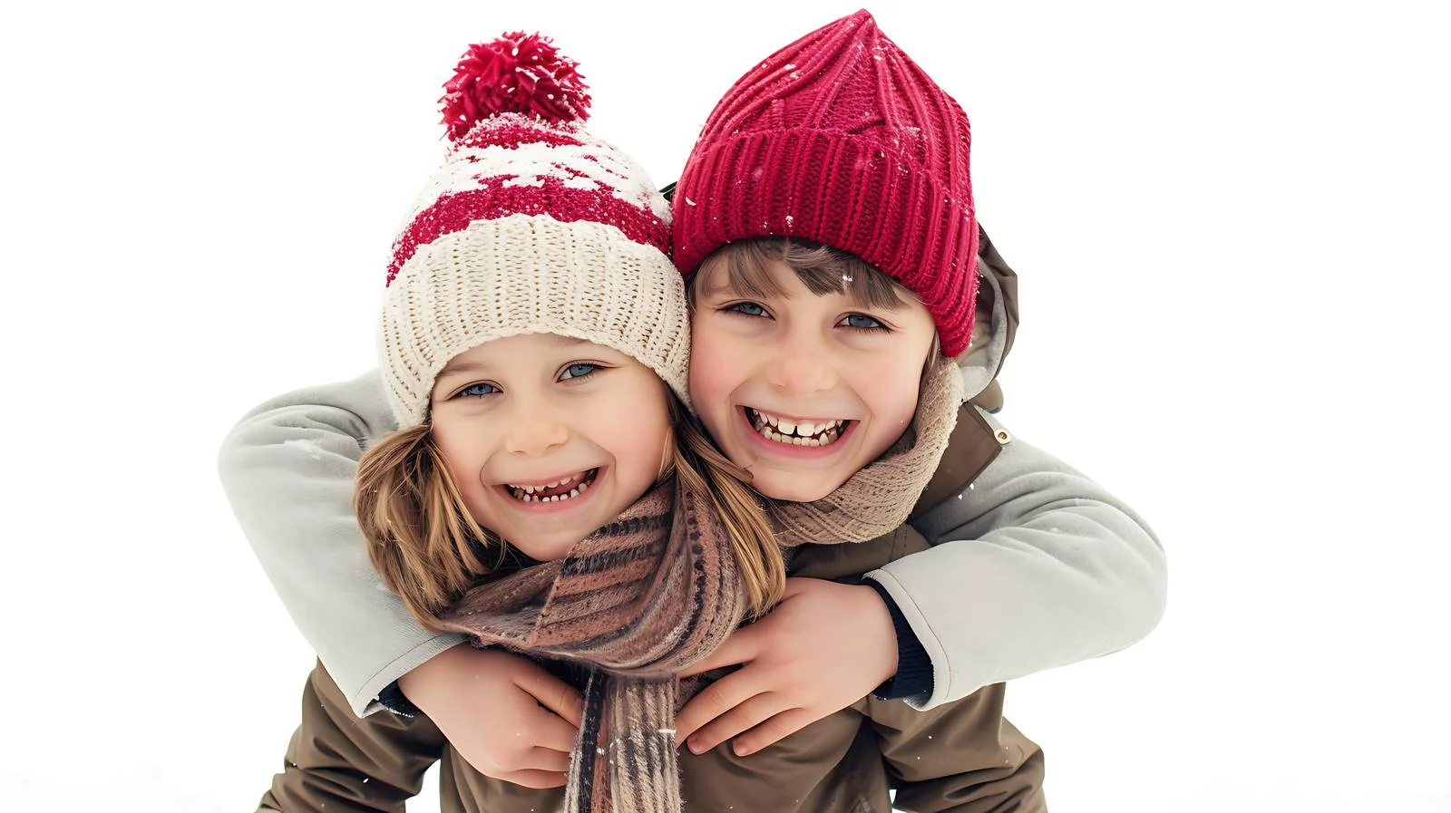 Siblings Fun in Winter Wonderland — free download from Dotvec