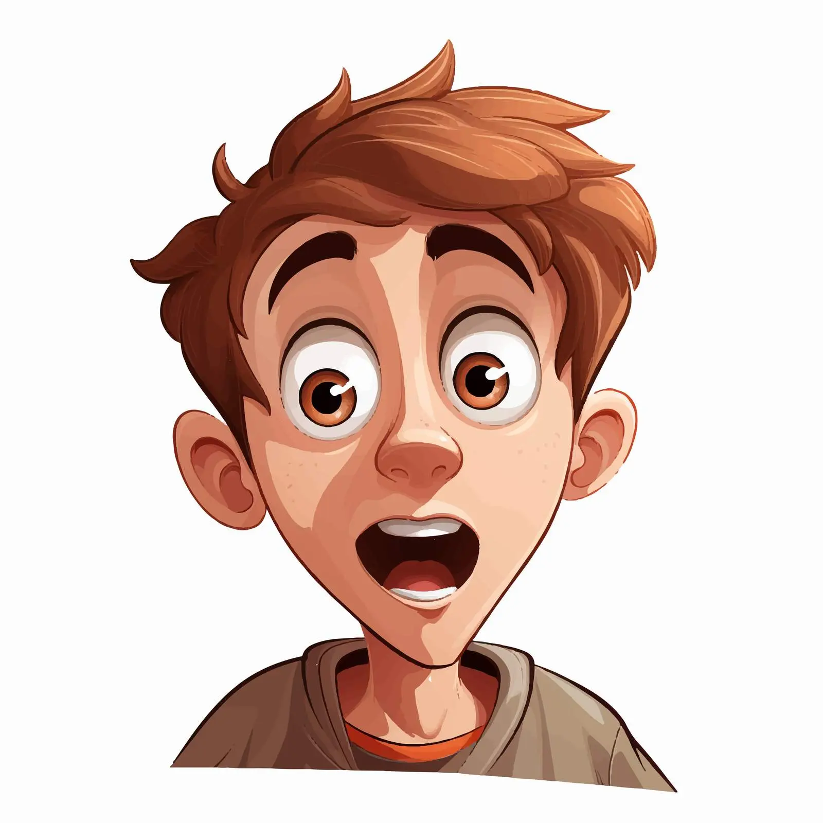 Surprised Boy Cartoon Vector Illustration — free download from Dotvec