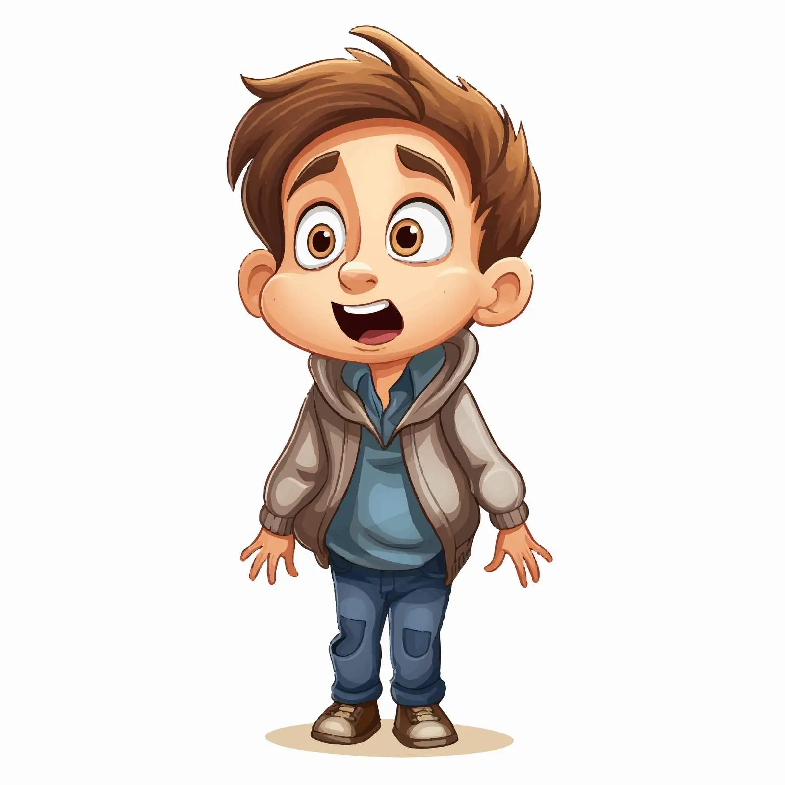 Surprised Boy Cartoon Vector Illustration — free download from Dotvec