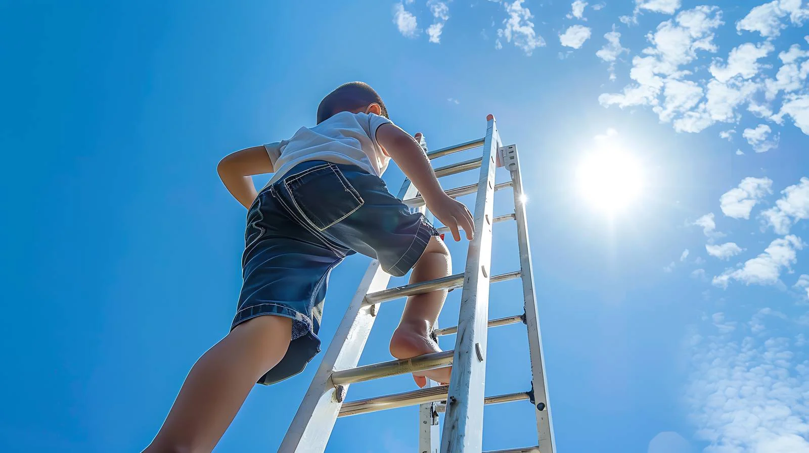 Youthful ascent in sunny park setting — free download from Dotvec