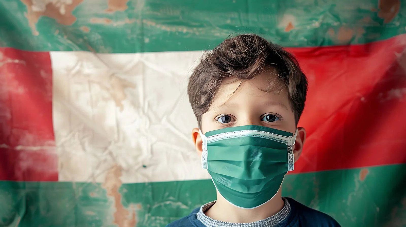 Young Boy in Medical Mask — free download from Dotvec