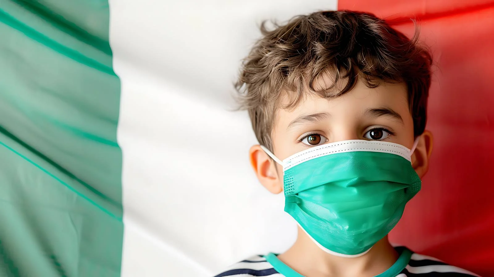 Child with Medical Mask on I — free download from Dotvec