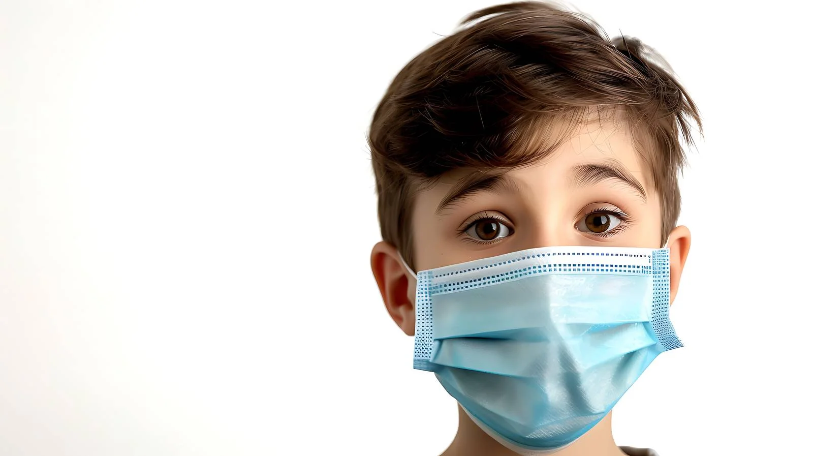 Young Boy in Medical Mask — free download from Dotvec
