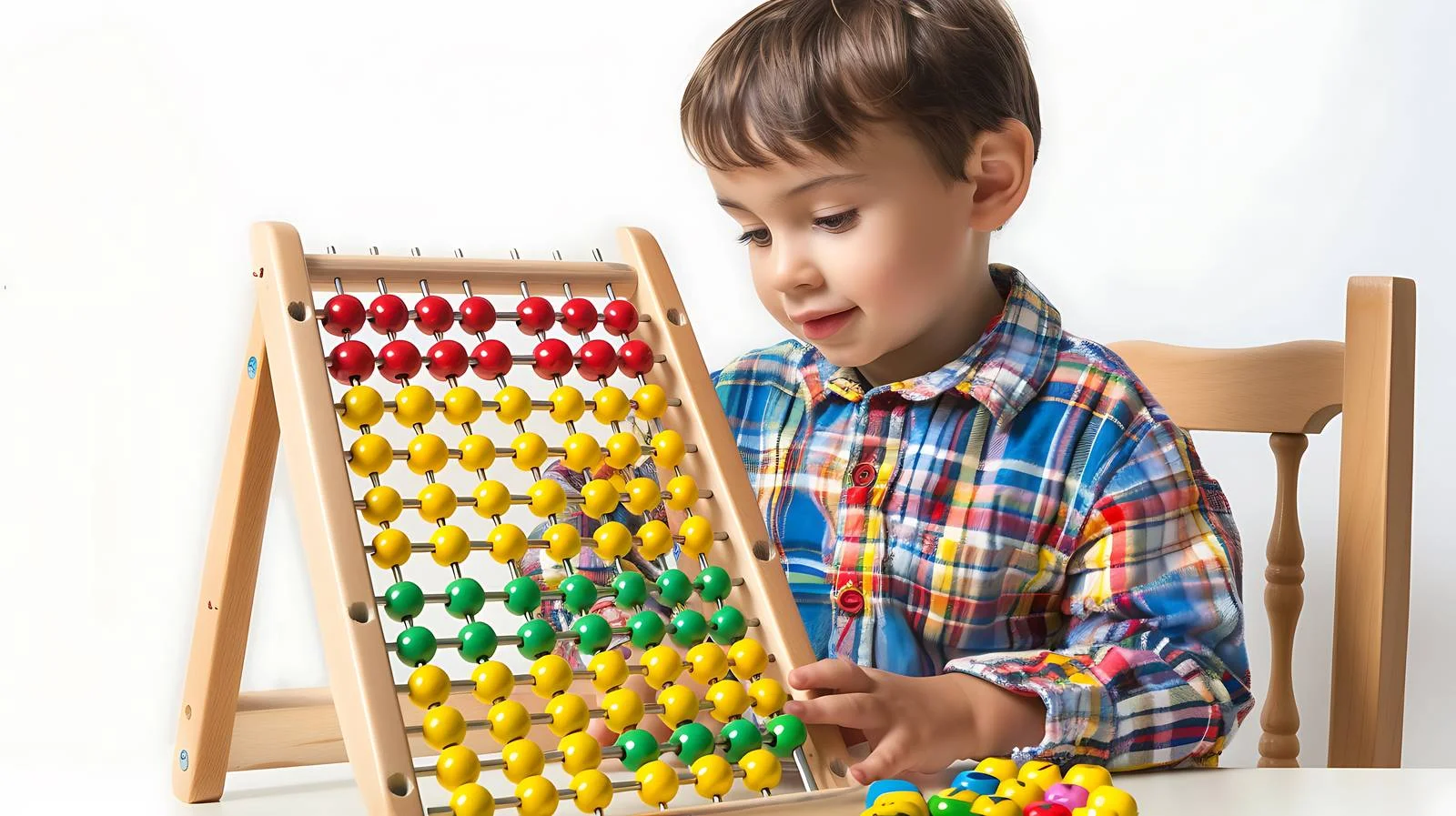 Young Student with Abacus in Kindergarten — free download from Dotvec