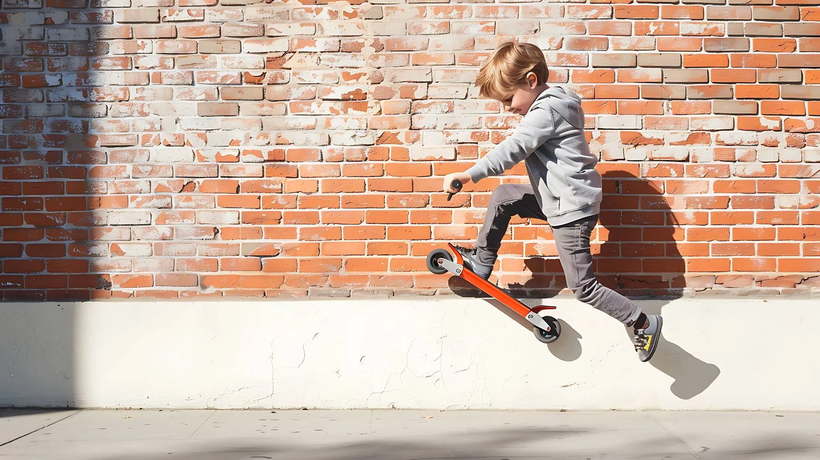 Young Boy Performing Scooter Stunt — free download from Dotvec