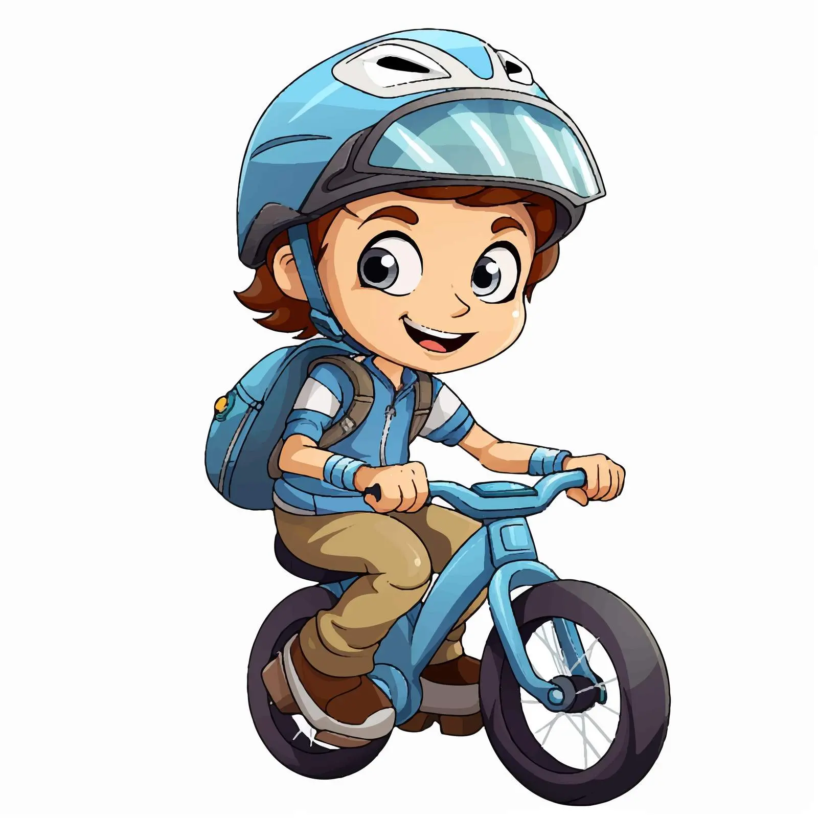 Child in Helmet Ready to Ride Bicycle — free download from Dotvec