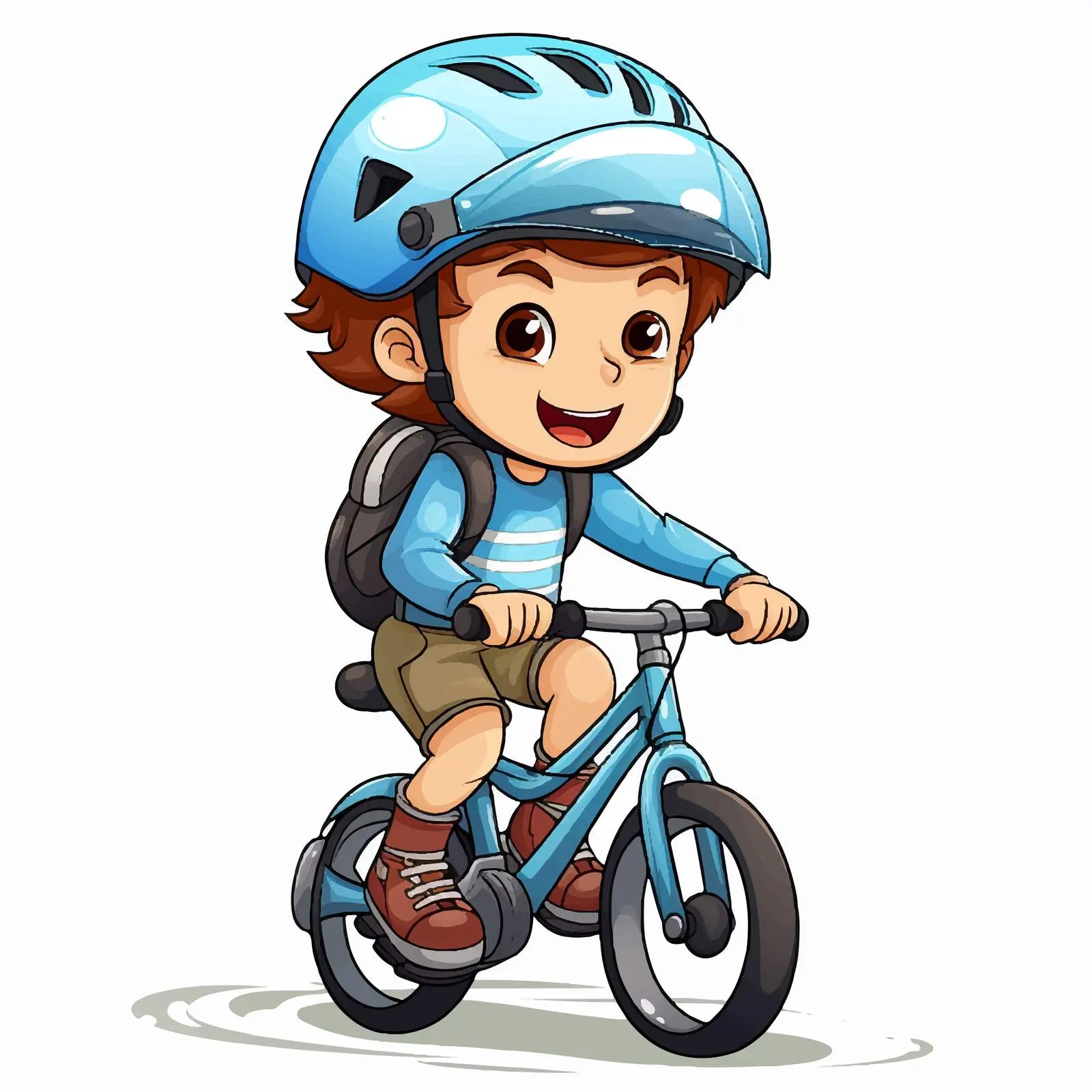 Boy Wearing Helmet Ready to Ride Bike — free download from Dotvec