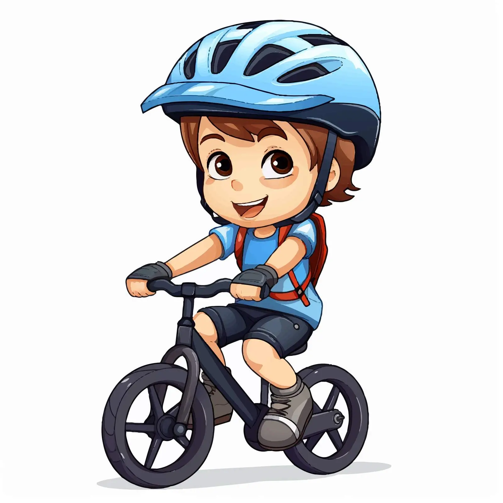 Child in Helmet Preparing to Ride Bicycle — free download from Dotvec