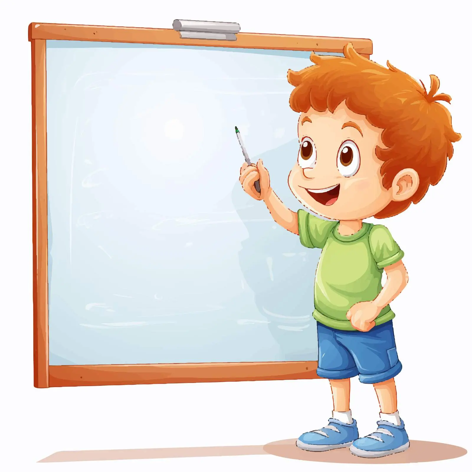 Child Writing on Whiteboard in Classroom Setting – free whiteboard image from Dotvec